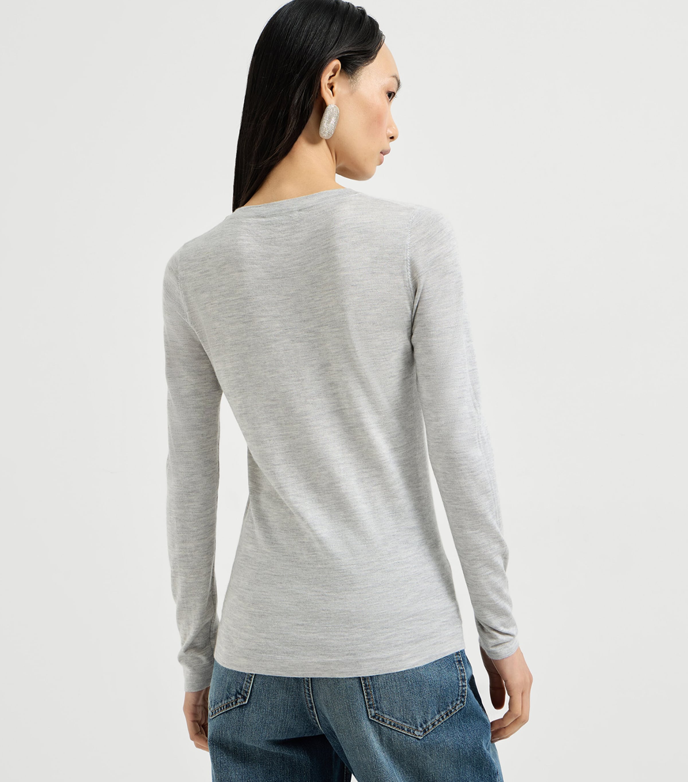 Brunello Cucinelli Womens Cashmere-Silk Sweater Image 5
