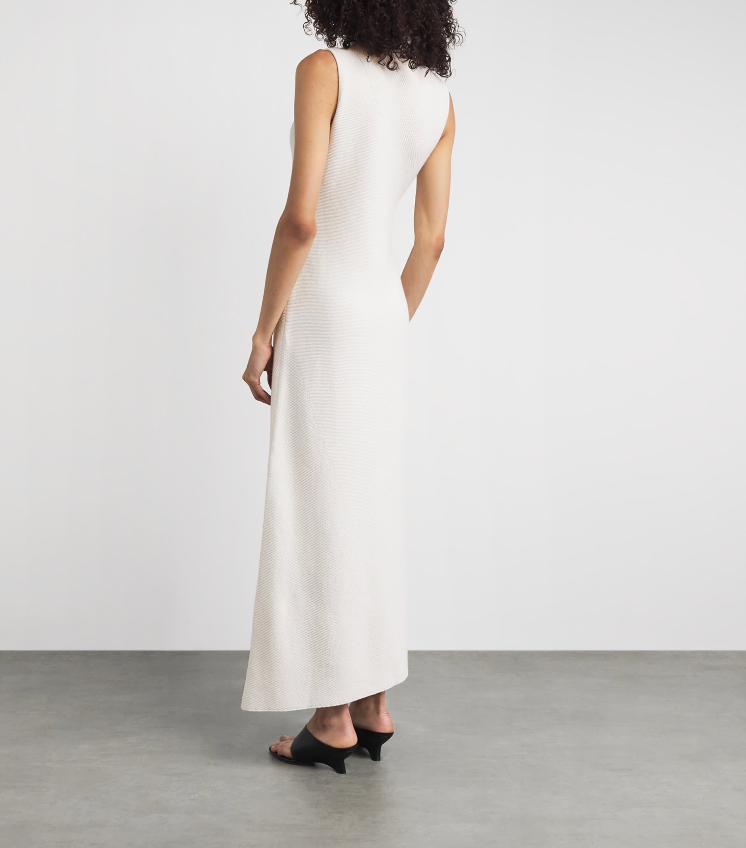 RETORI Womens Cashmere Sleeveless Maxi Dress White Image 4