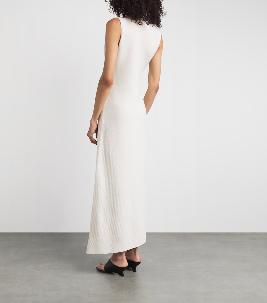RETORI Womens Cashmere Sleeveless Maxi Dress White Image 4
