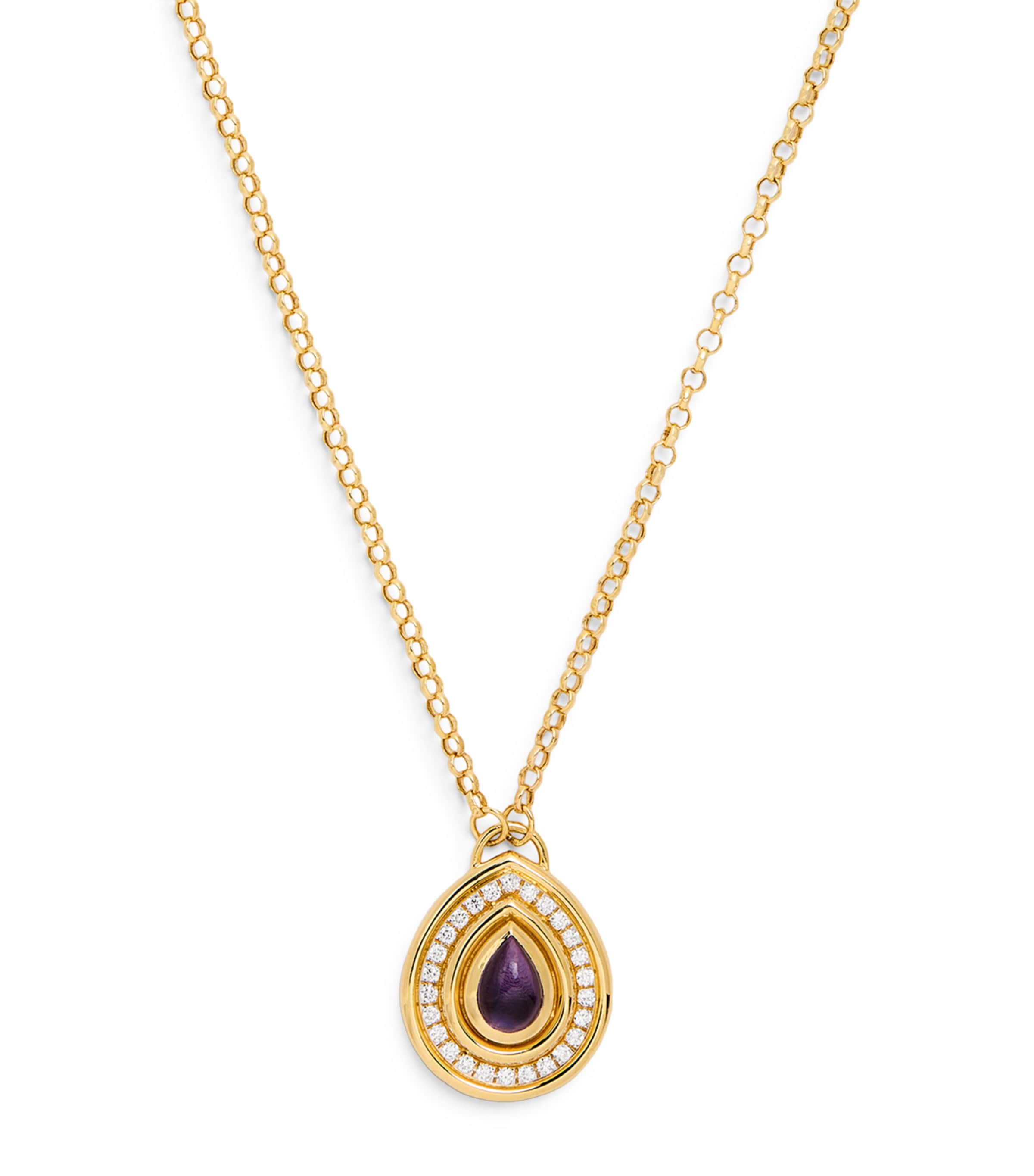 L'ATELIER NAWBAR Yellow Gold and Diamond Lot N*91 Mimette Drop Necklace | Fine Jewellery | Fine Necklaces | Pendants | Designers | L'Atelier Nawbar
