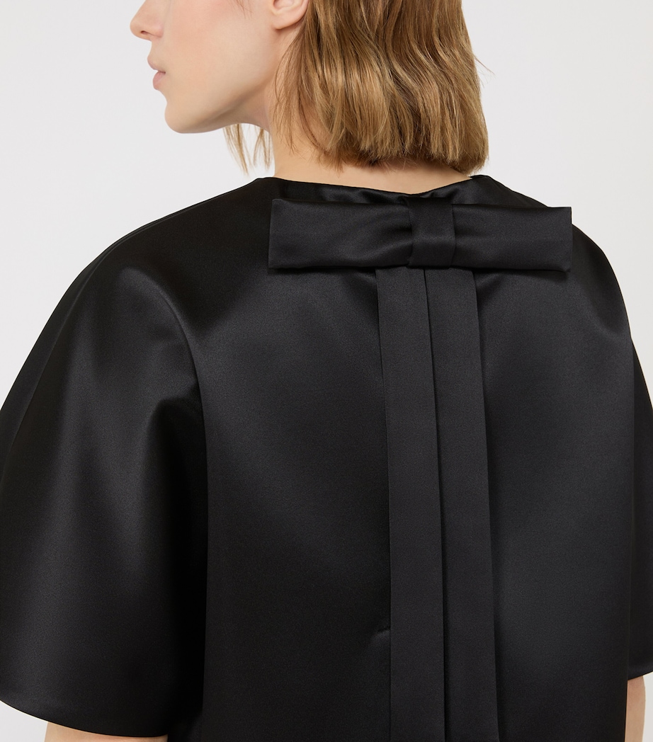 Max Mara Womens Satin Cape-Style Top Black Image 6
