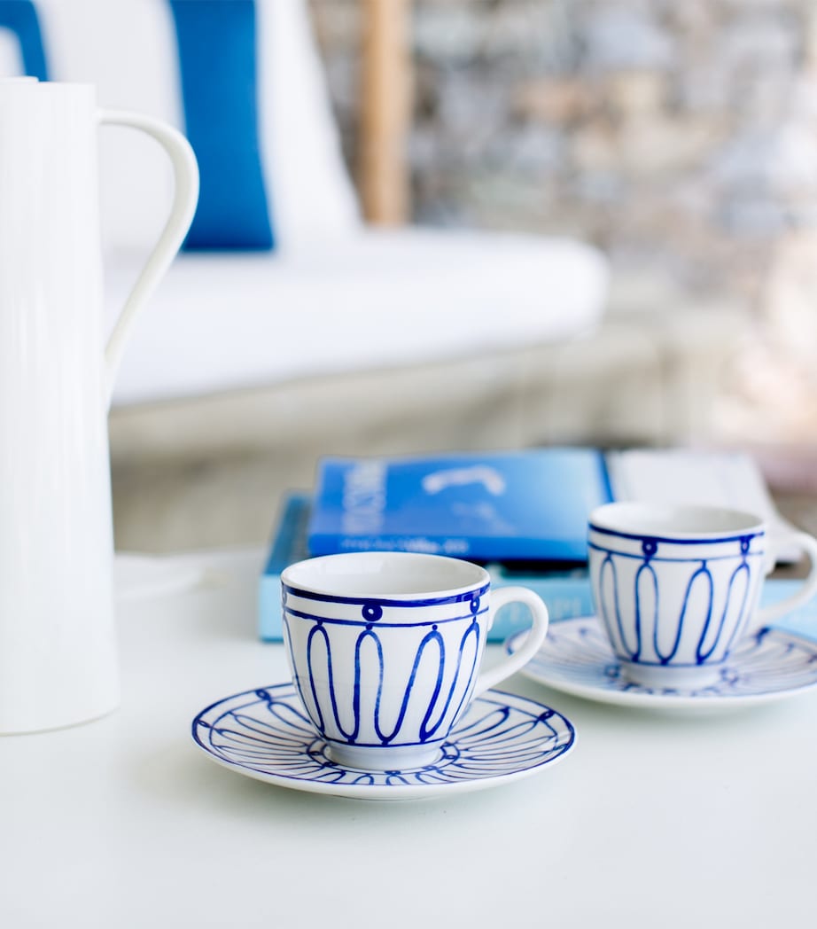 Kyma Tea Set BLUE ON WHITE Image 2
