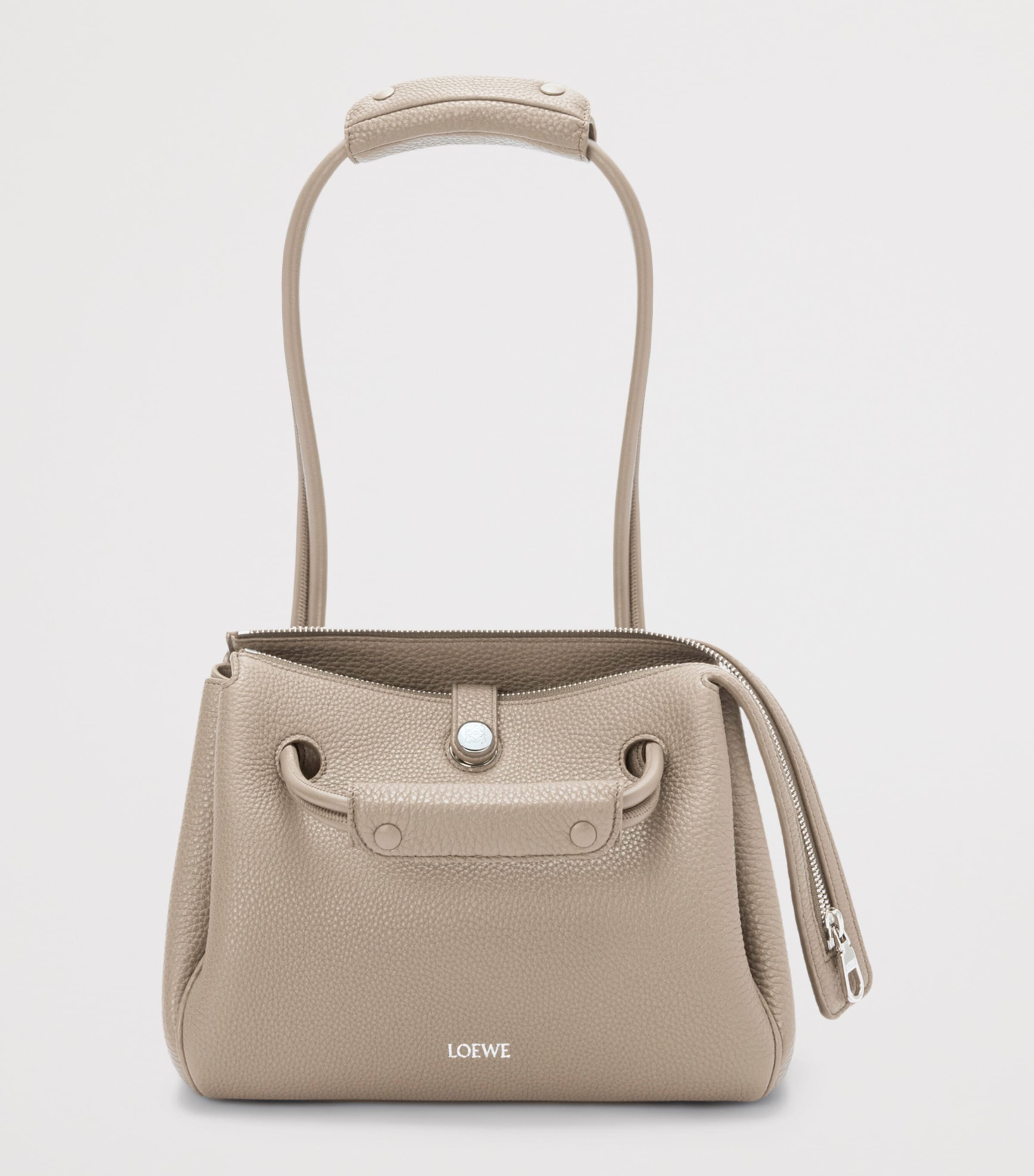 LOEWE Small Grained Leather Madrid Shoulder Bag Clay Image 3