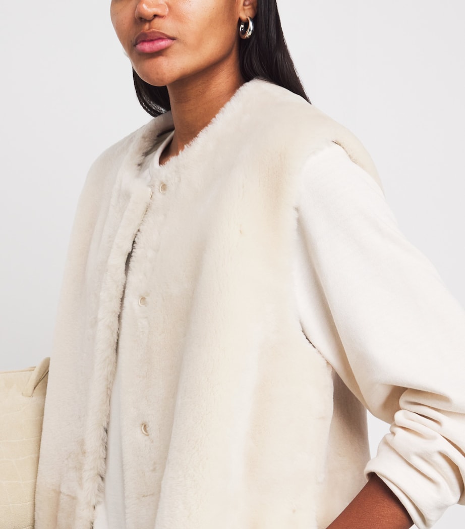 Shearling Gilet 116 ECRU Image 6