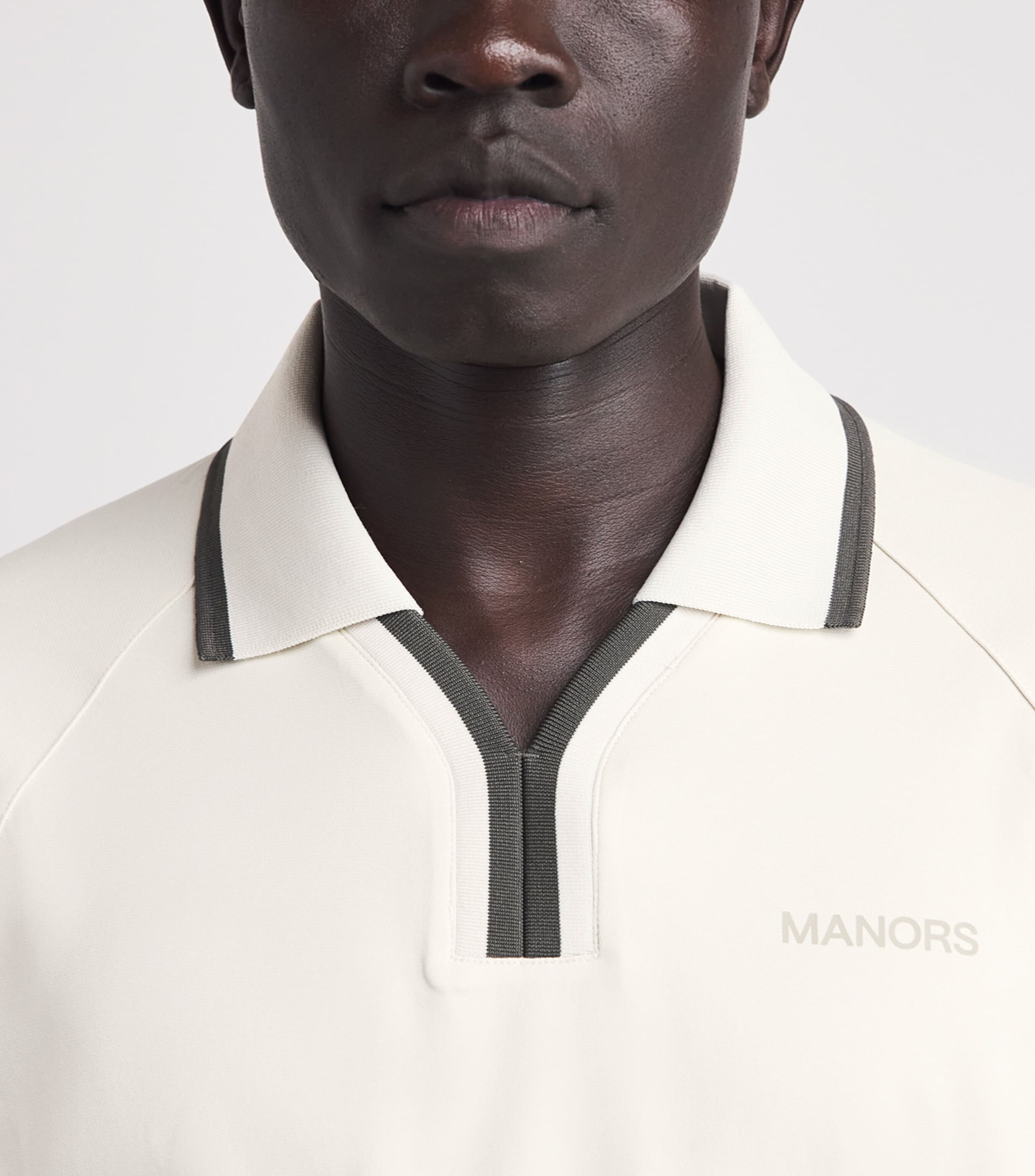 Manors Mens Seawool Club Polo Shirt Pebble Image 3