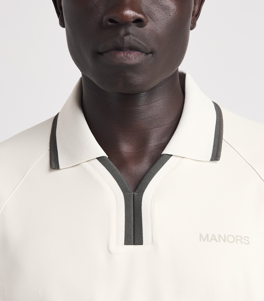 Manors Mens Seawool Club Polo Shirt Pebble Image 3