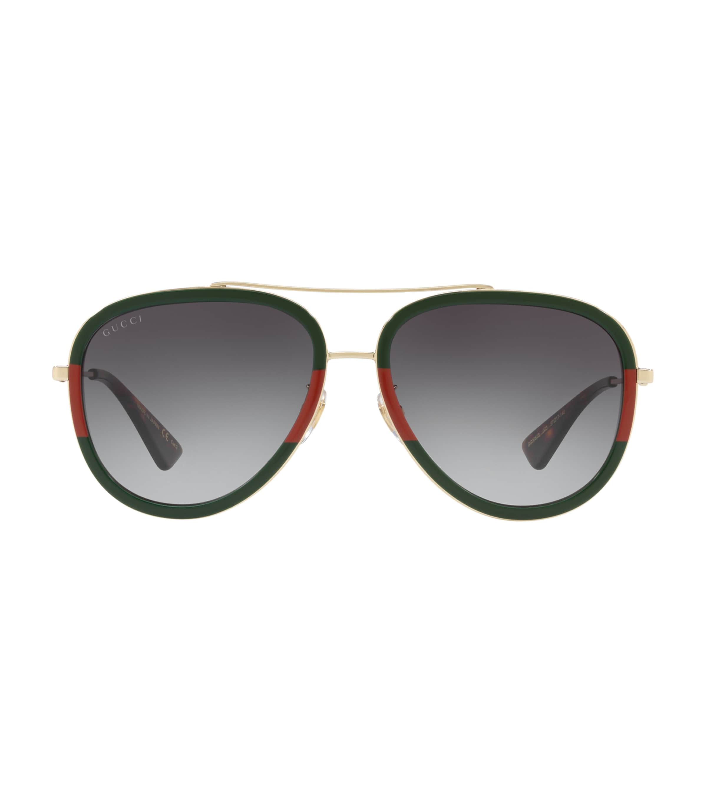 Gucci Gradient Pilot Sunglasses, Gg0062s In Green