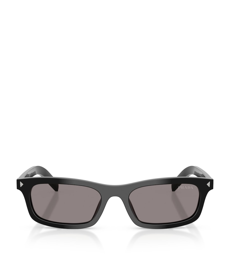 Prada Acetate Rectangle Sunglasses Black Image 1