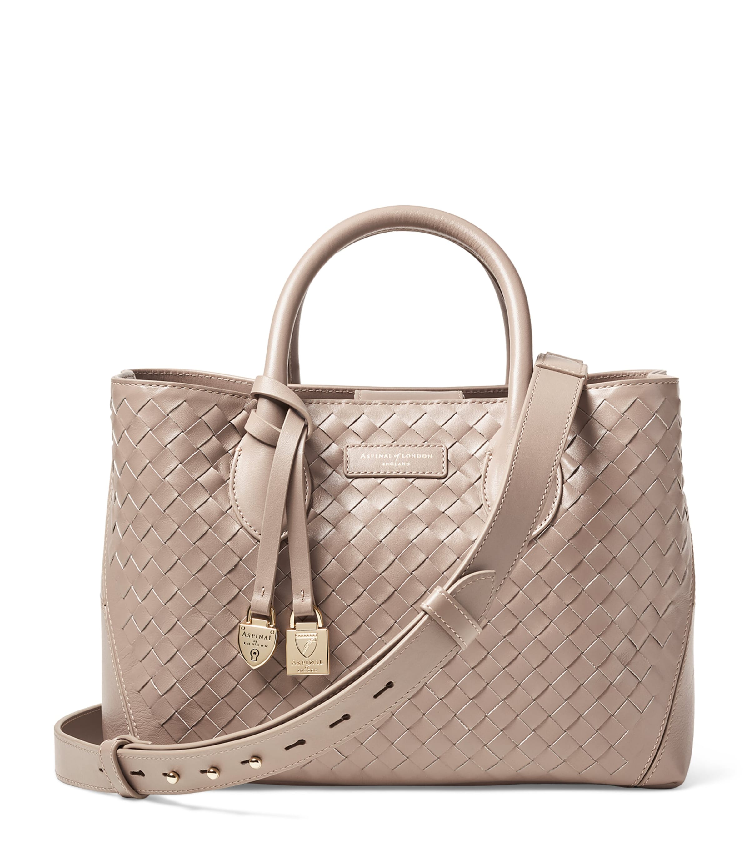 Aspinal Of London Midi Leather London Tote Bag Moleskin Image 1