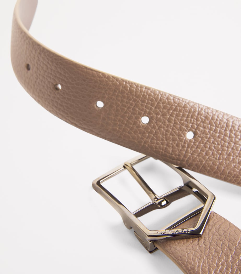 Canali Leather Belt Image 5
