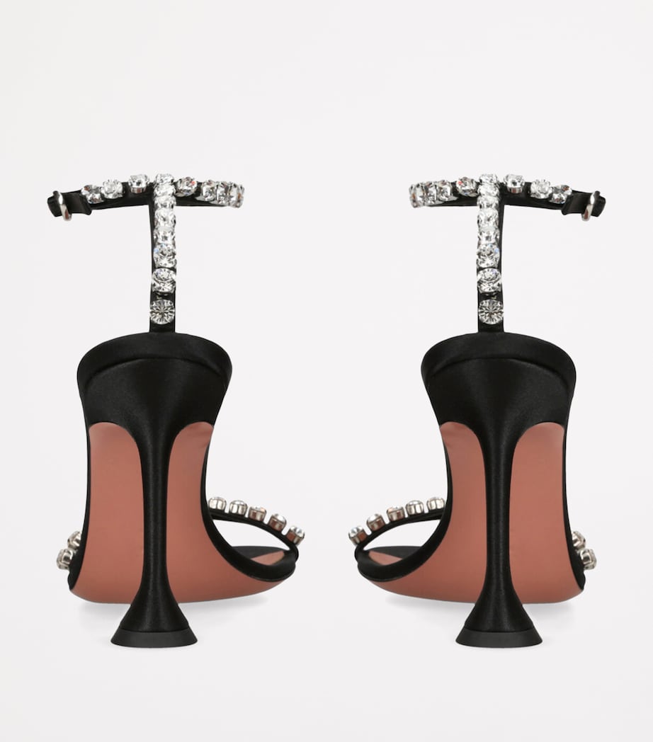 Satin Embellished Gigi Sandals 95 BLACK Image 2