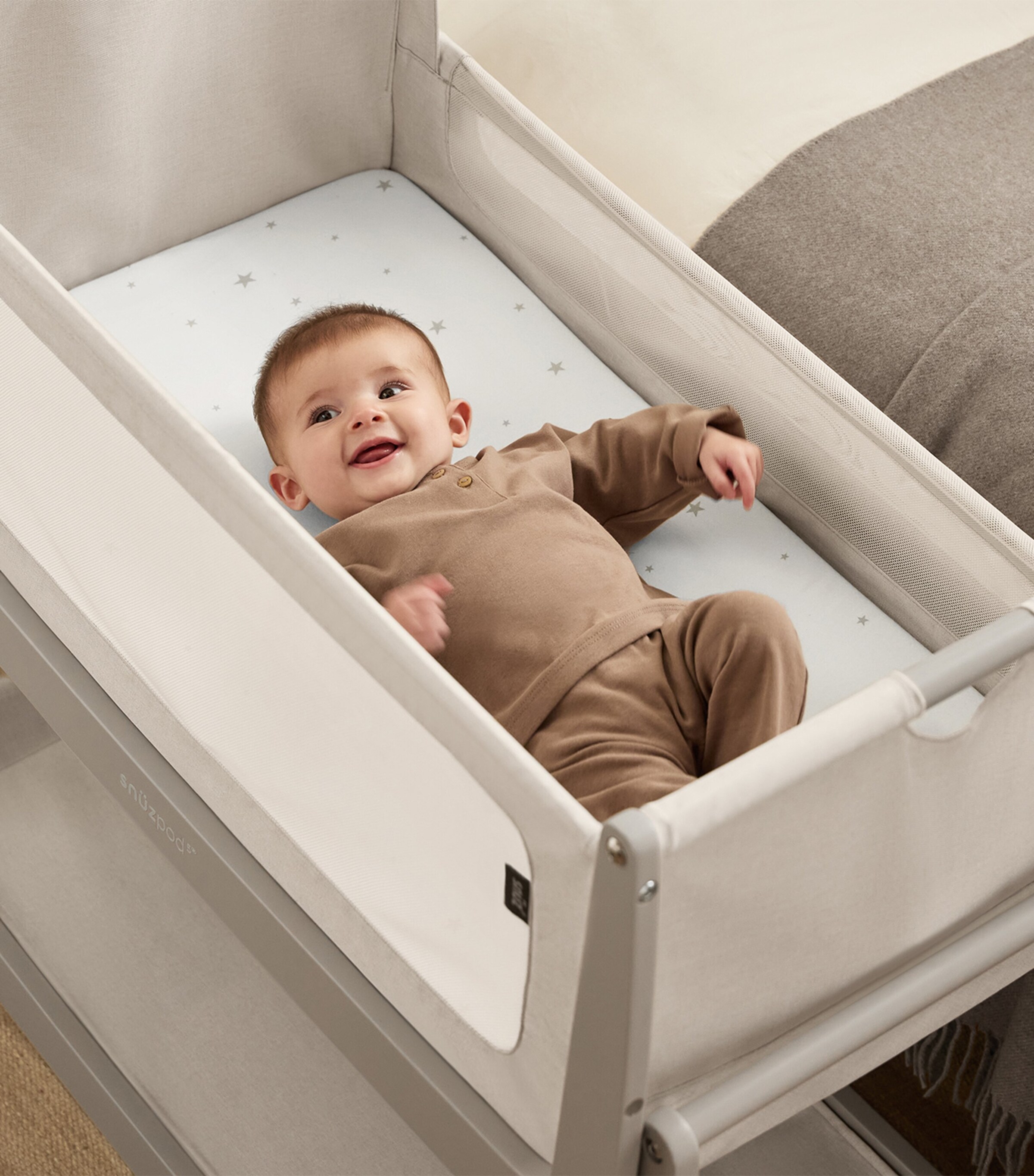 Crib Fitted Sheets (Pack of 2) WHITE STAR Image 2