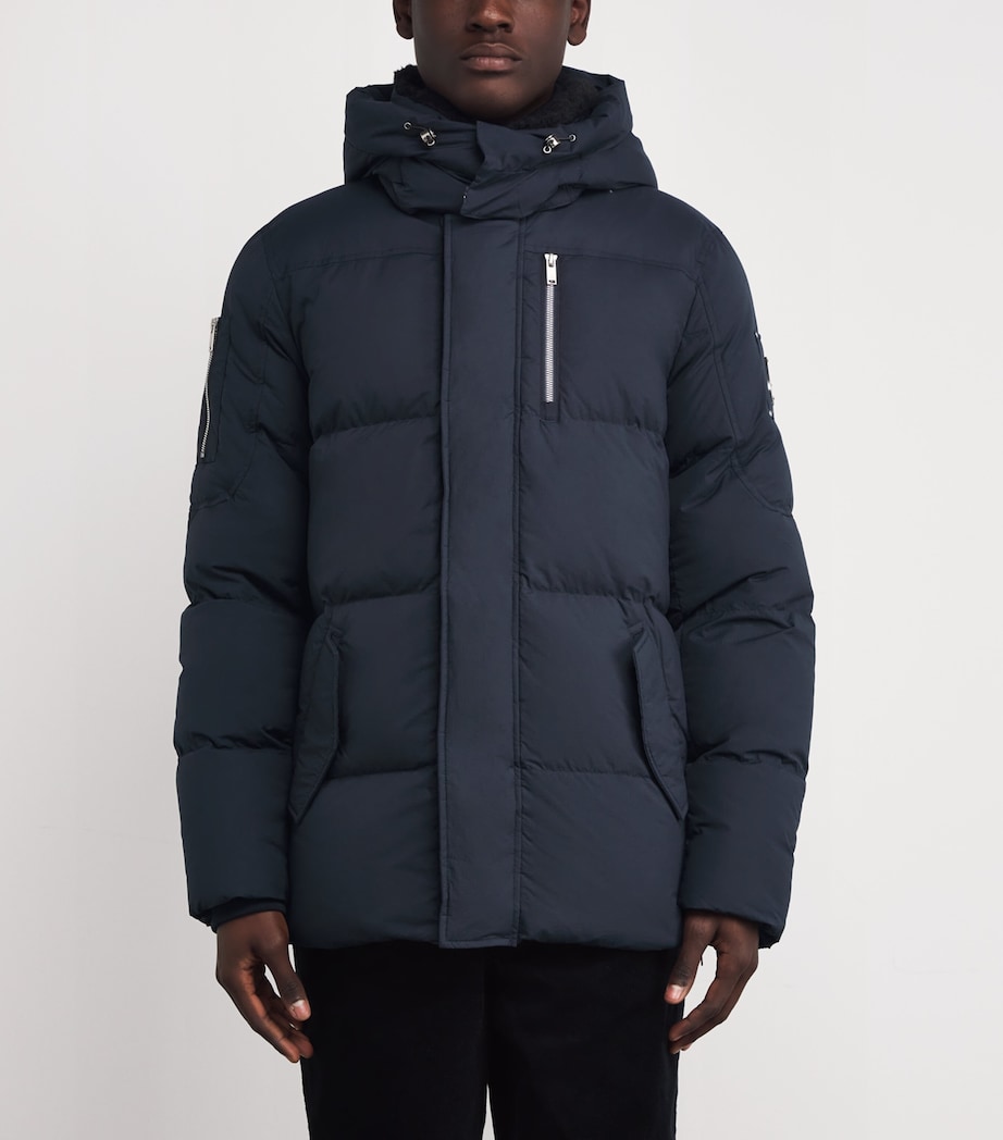 Down Shearling-Trim 3Q Jacket NAVY - 833 Image 3