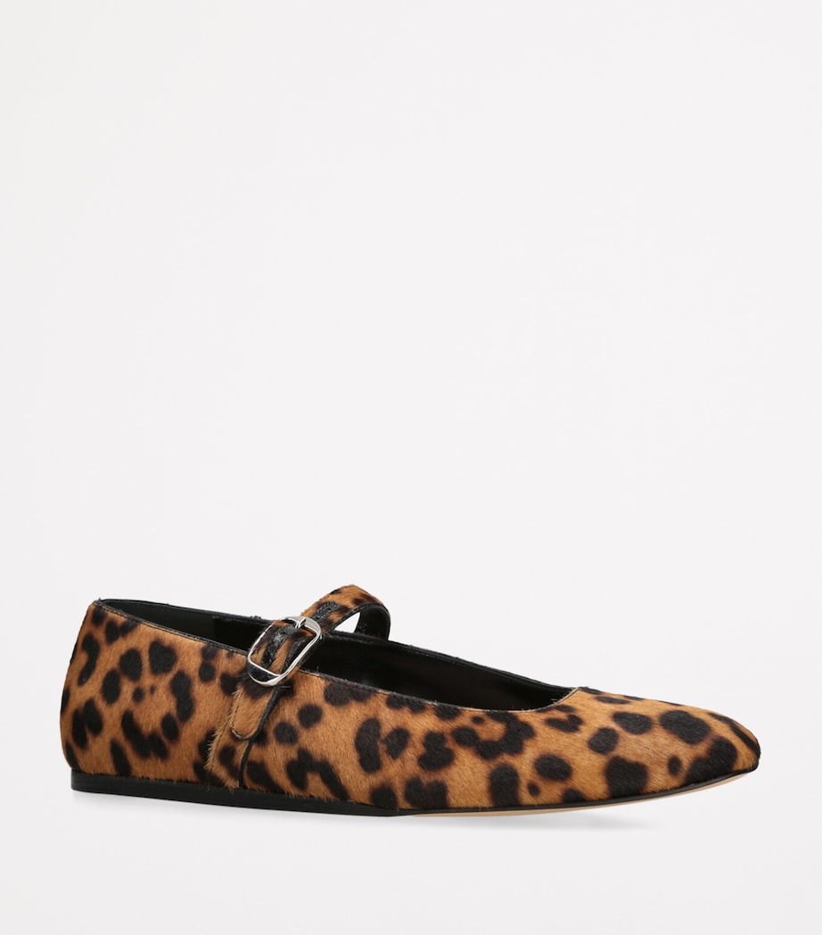 Calf Hair Mary Jane Ballet Flats DK.BRN COM Image 3