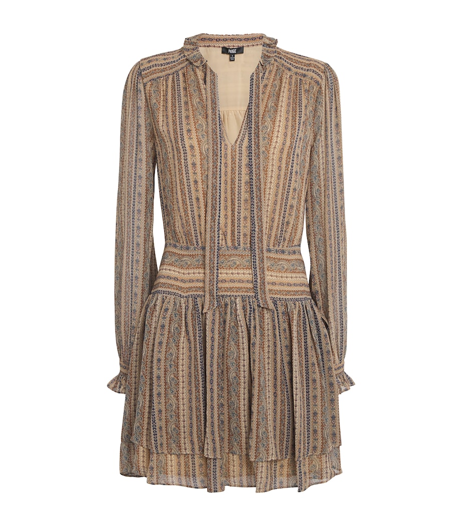 Silk Nantes Mini Dress BROWN MULTI Image 1