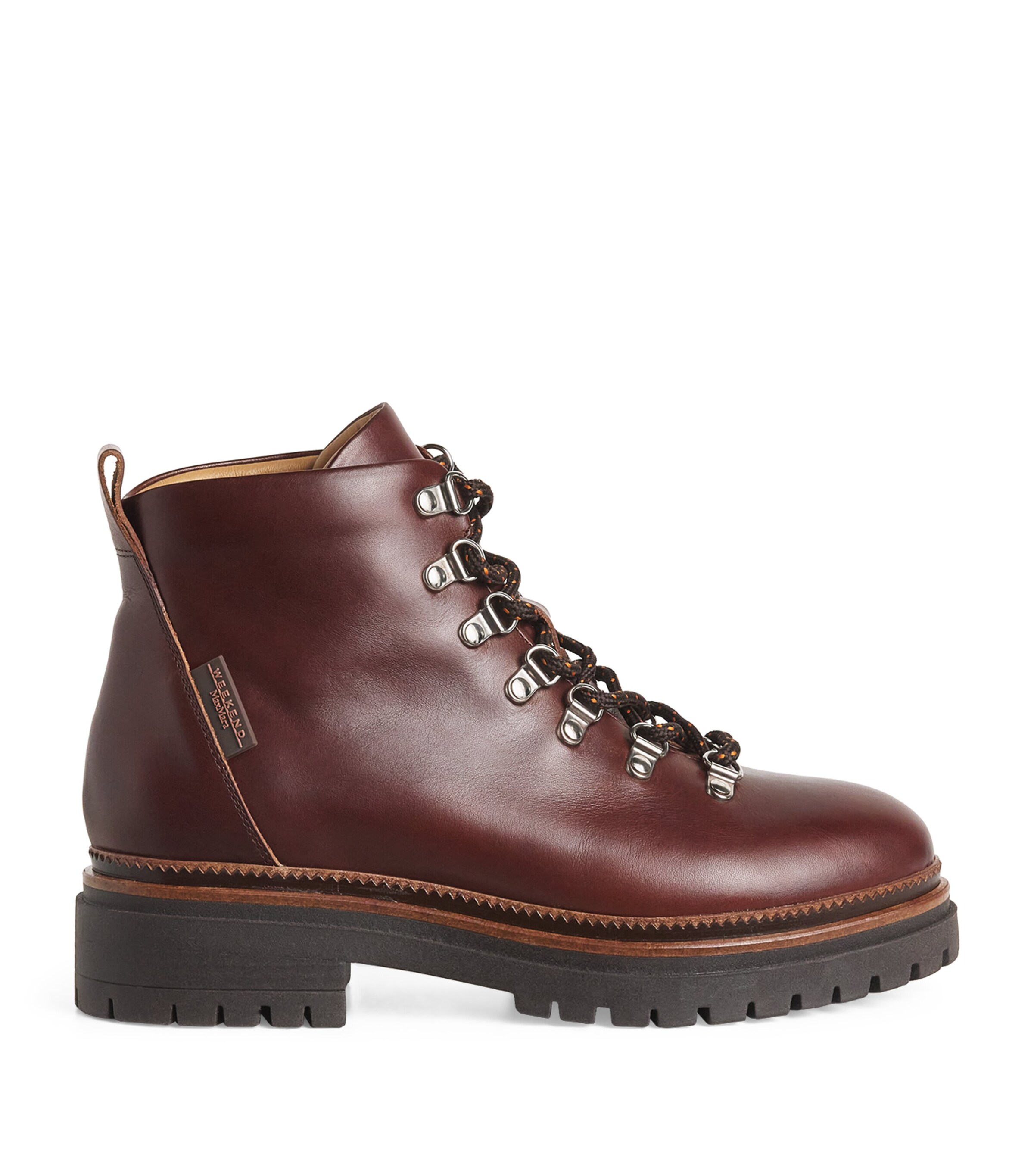 Weekend Max Mara Leather Lace-Up Ankle Boots | Women Shoes | Boots | Ankle Boots | Designers | Weekend Max Mara