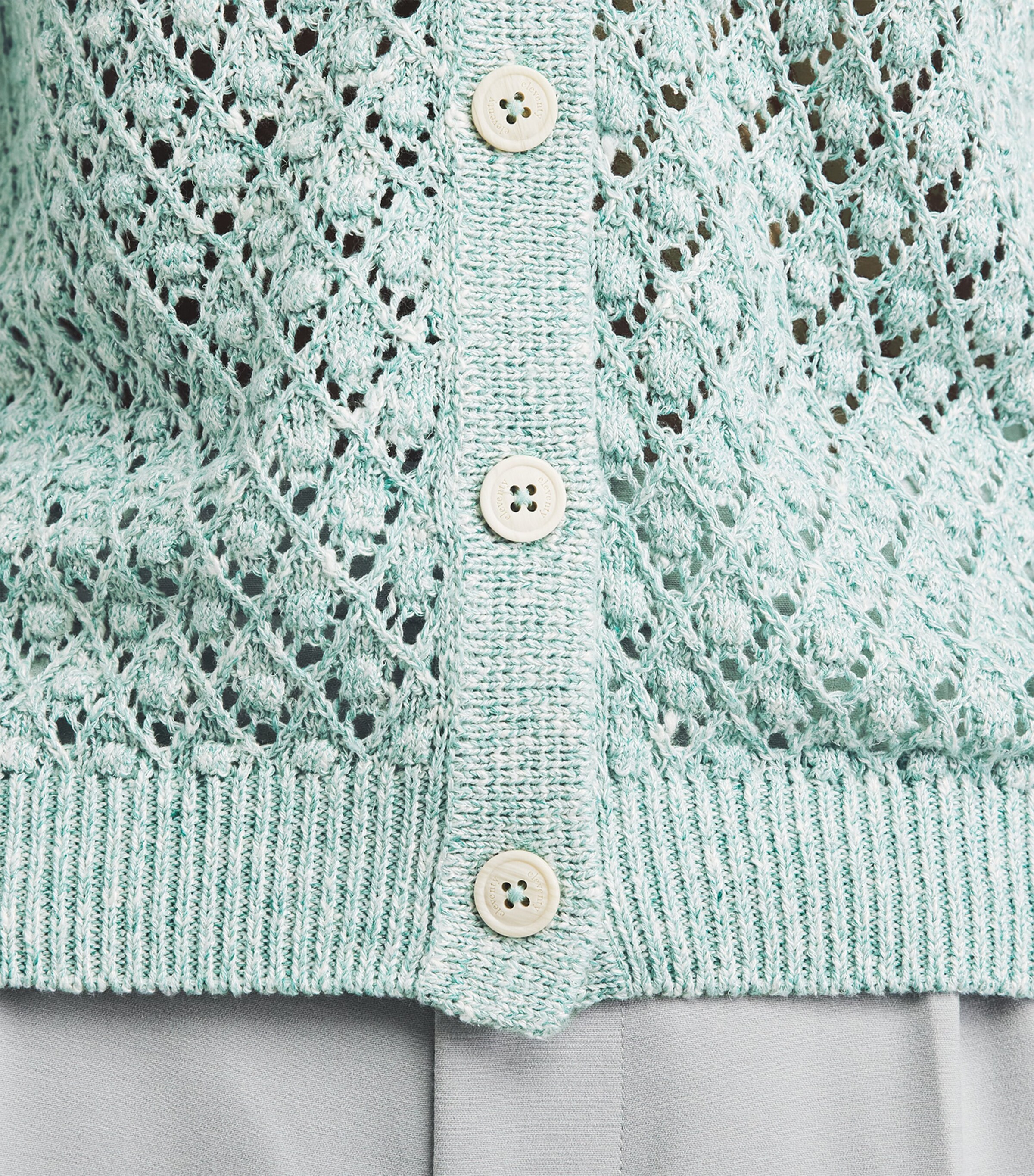 Eleventy Womens Linen-Cotton-Silk Cardigan Giada Image 3