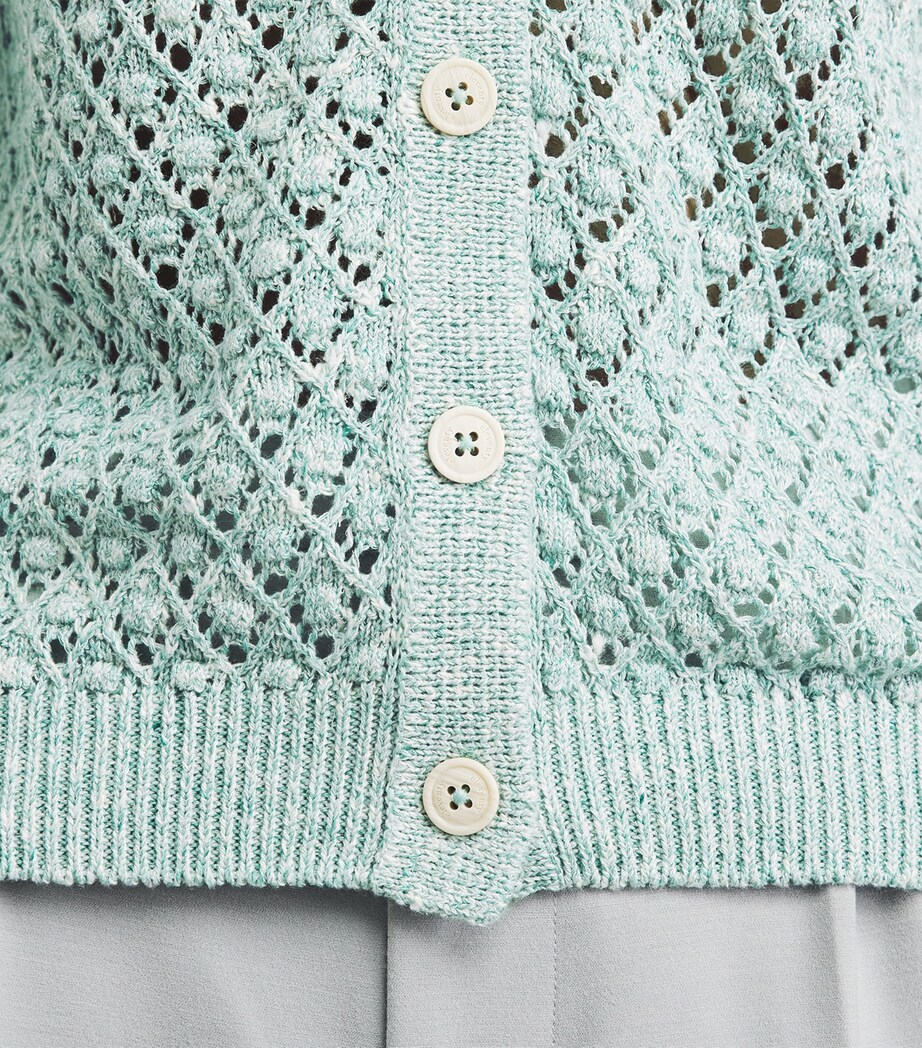 Eleventy Womens Linen-Cotton-Silk Cardigan Giada Image 3