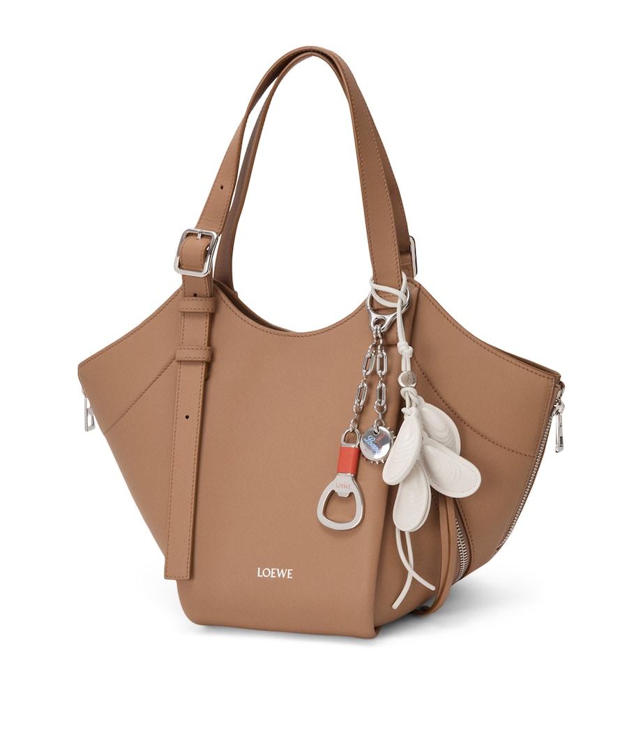 Leather Multi-Shell Bag Charm WHITE Image 3