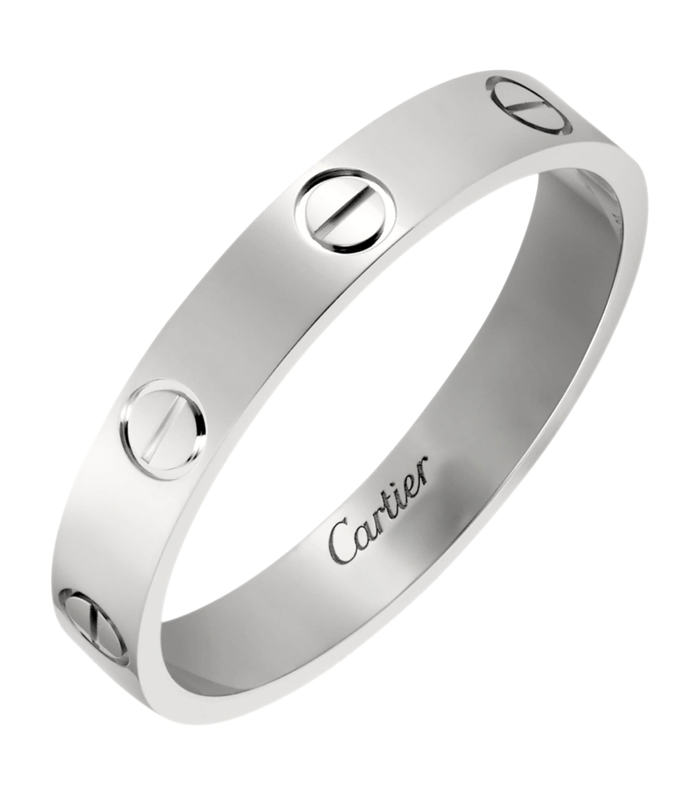 White Gold LOVE Wedding Band MULTI Image 3