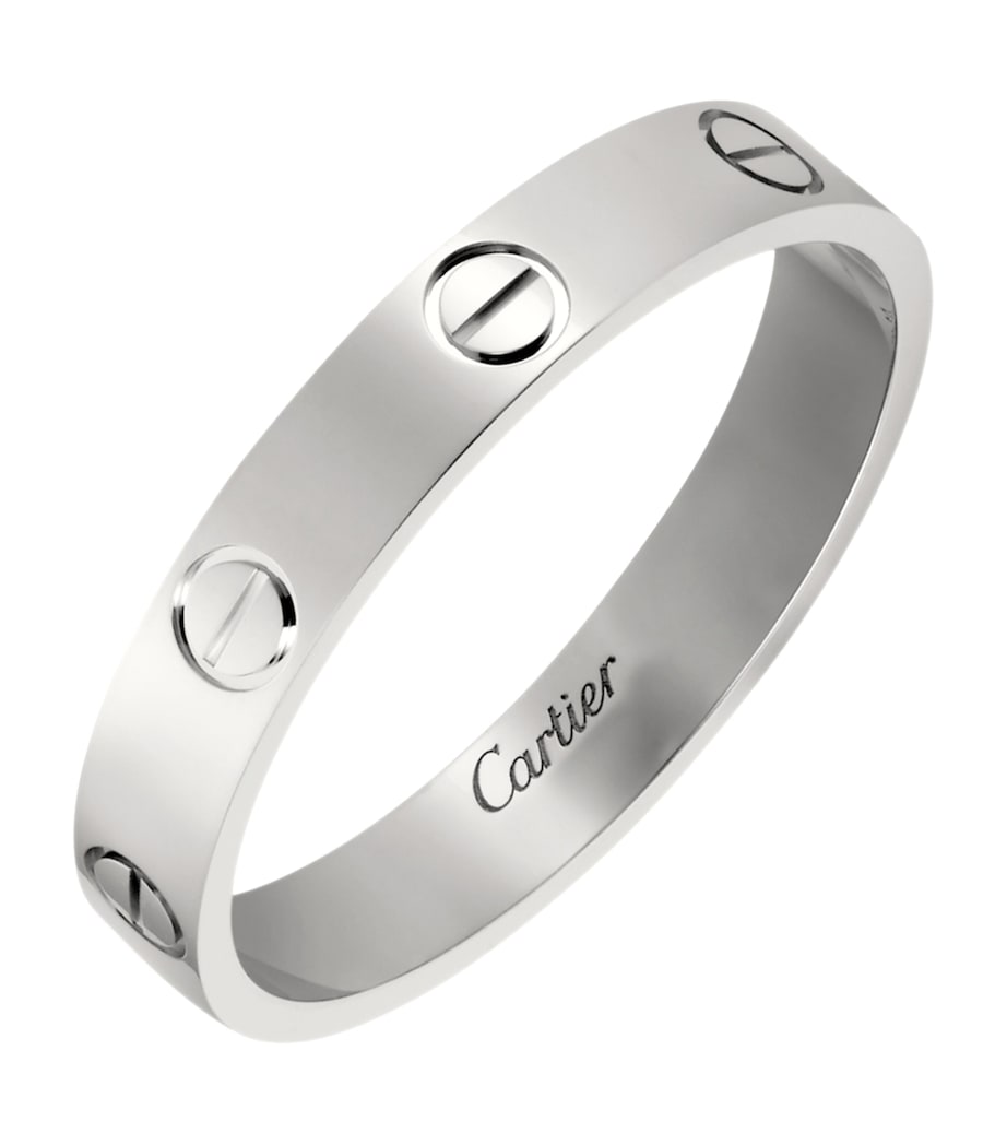 White Gold LOVE Wedding Band MULTI Image 3