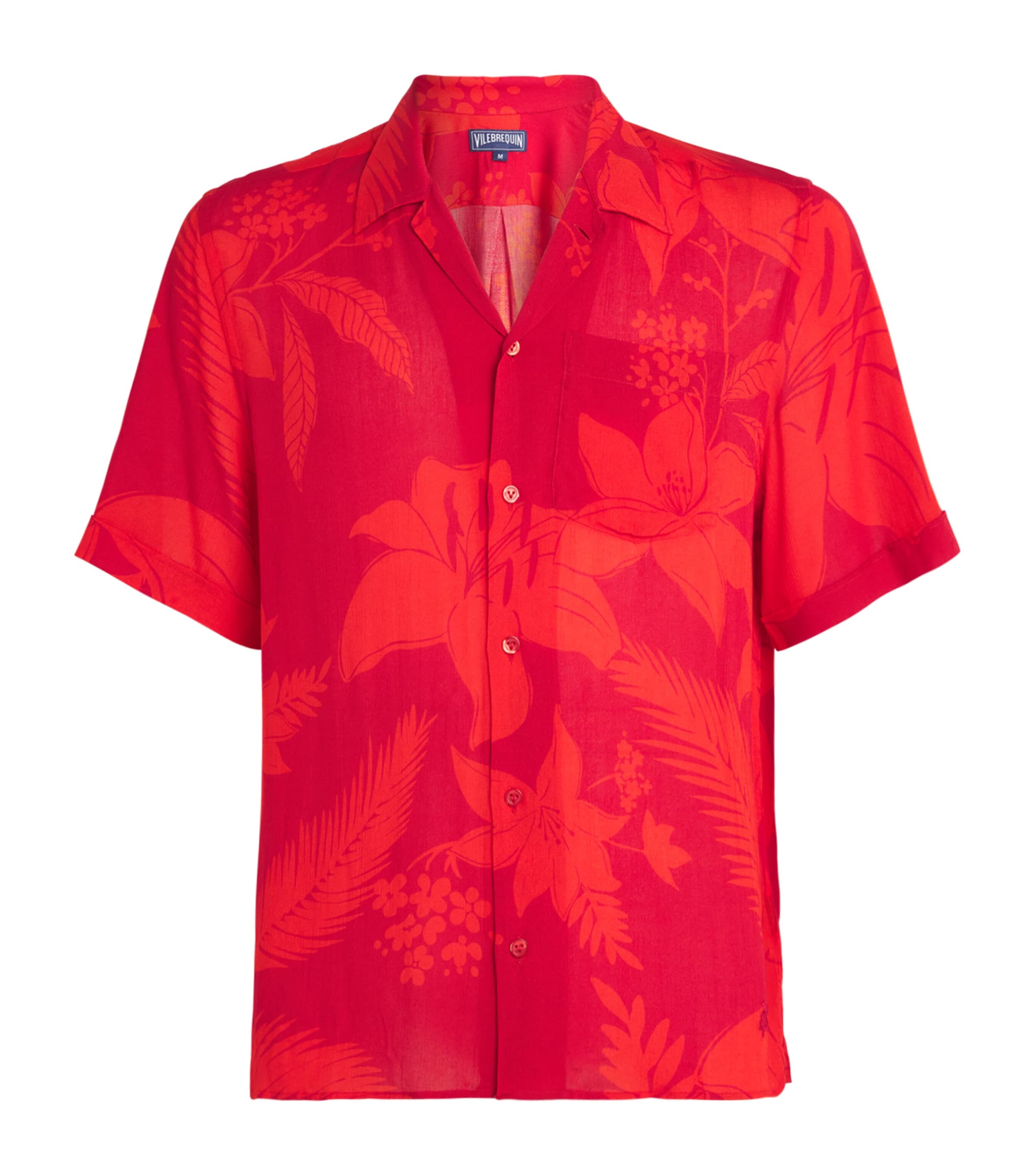 Flower Power Print Charli Shirt 228-LIPSTICK Image 1