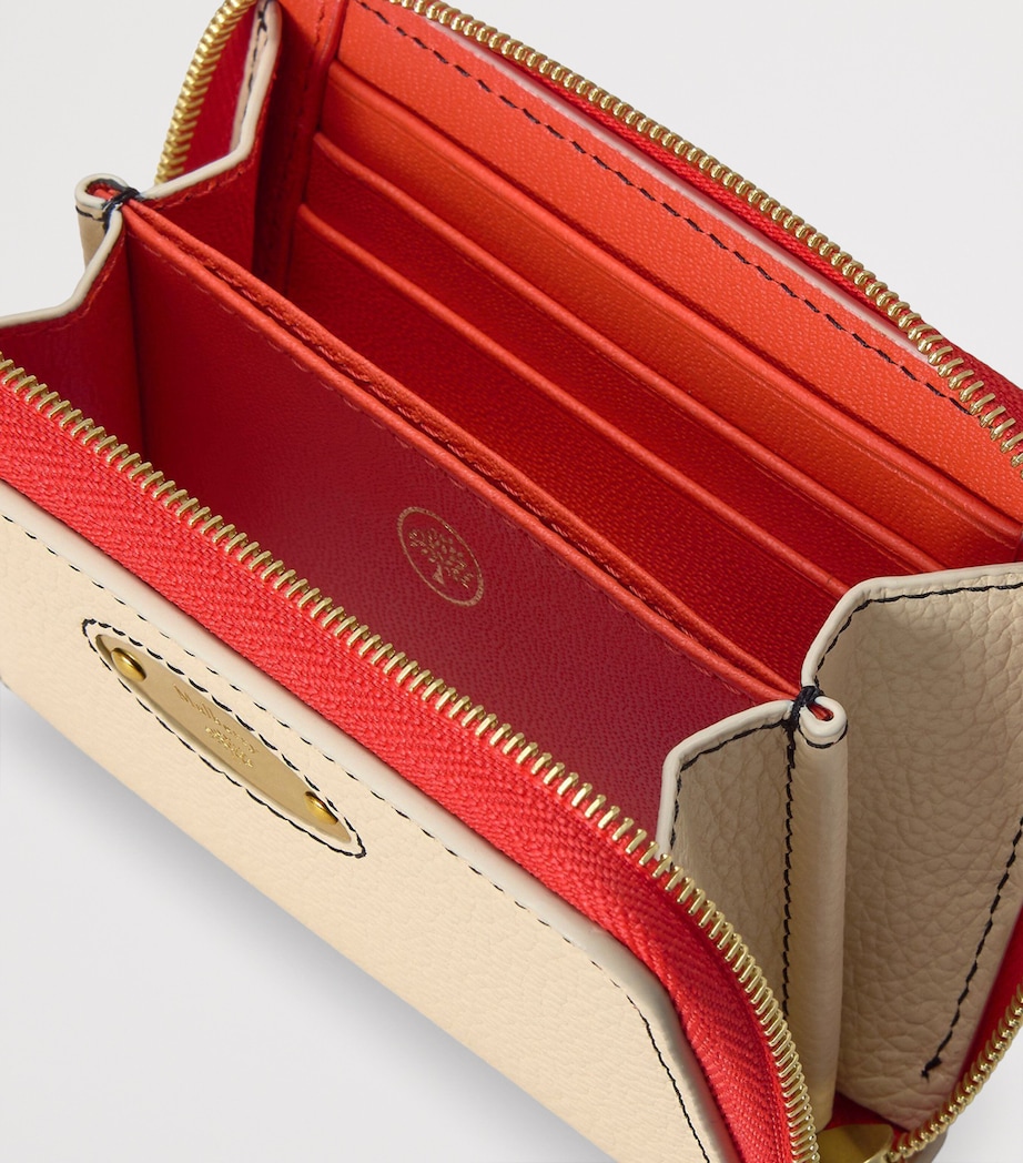 Mulberry Leather Plaque Wallet Eggshell Coral Ora Image 2