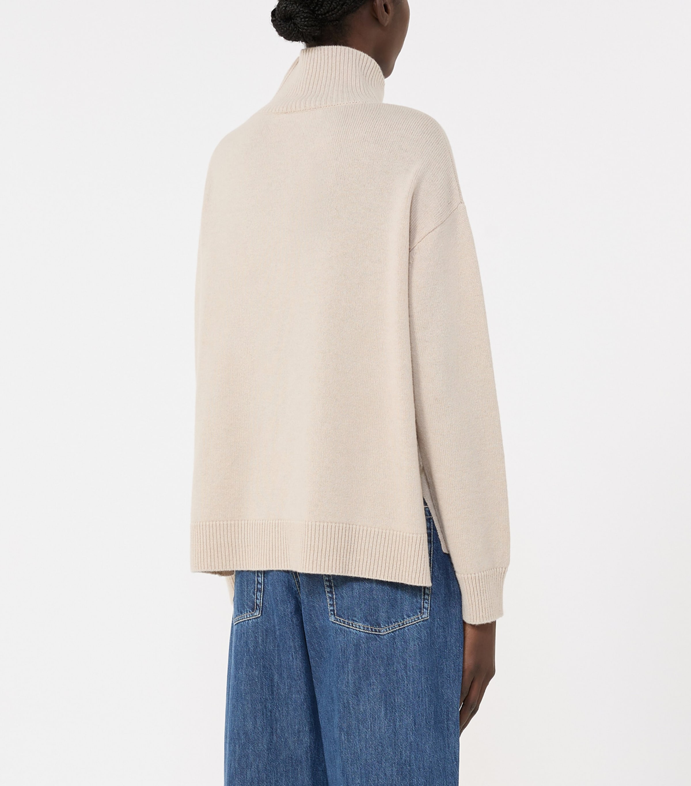 Virgin Wool-Cashmere Sweater WHITE Image 4