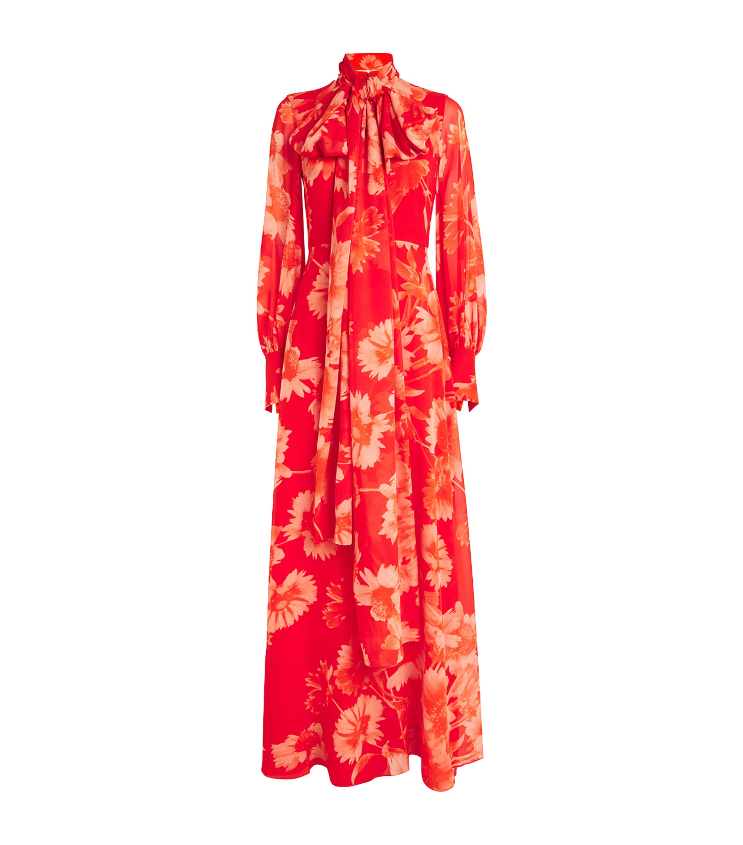 ERDEM SILK FLORAL PRINT GOWN