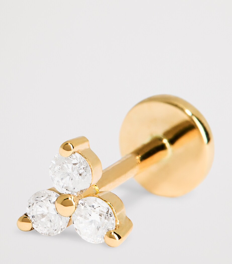 Persée Yellow Gold and Diamond Triangle Single Earring Yellow Gold Image 6