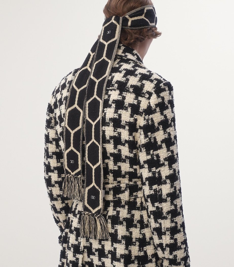 Cotton-Blend Jacquard Scarf K85 Image 4