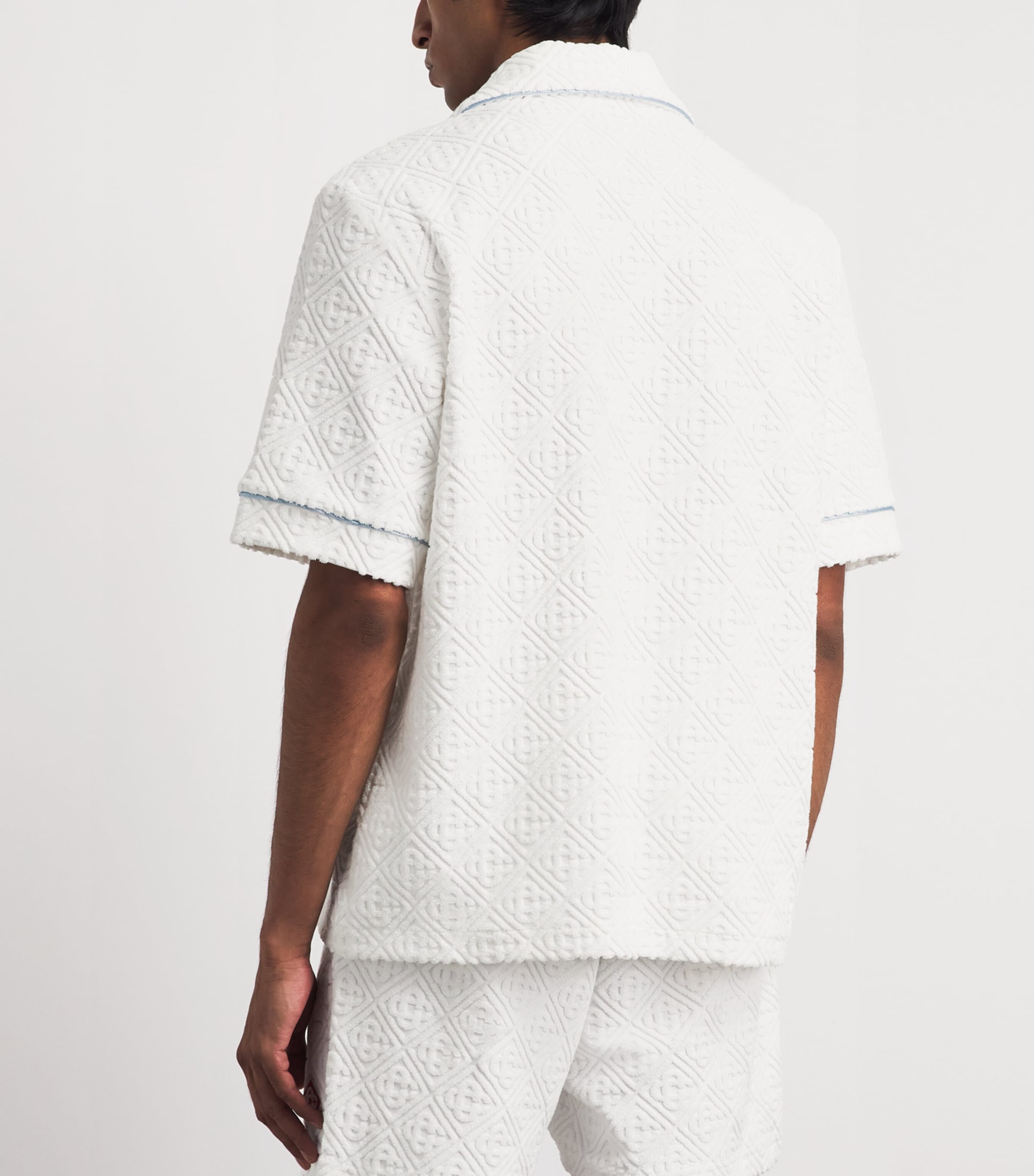 Casablanca Mens Towelling Monogram Shirt White Image 5