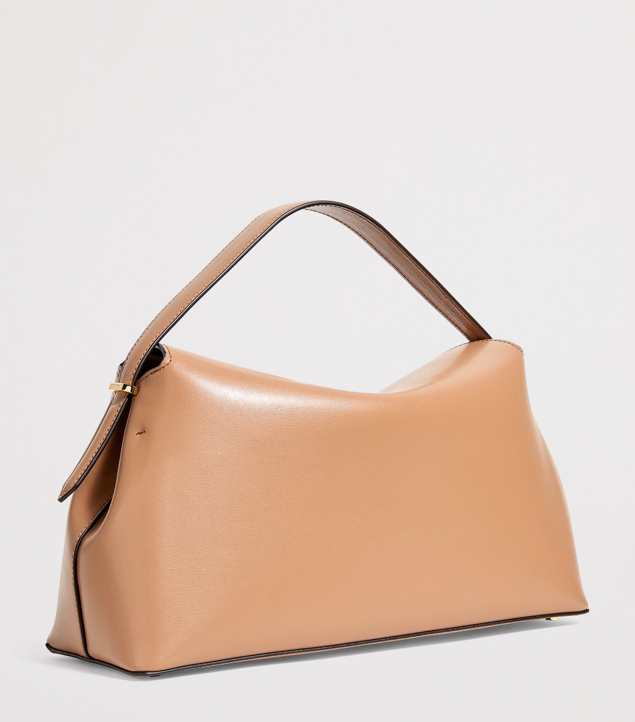 Large Leather T-Lock Top-Handle Bag 033 CAMEL Image 3