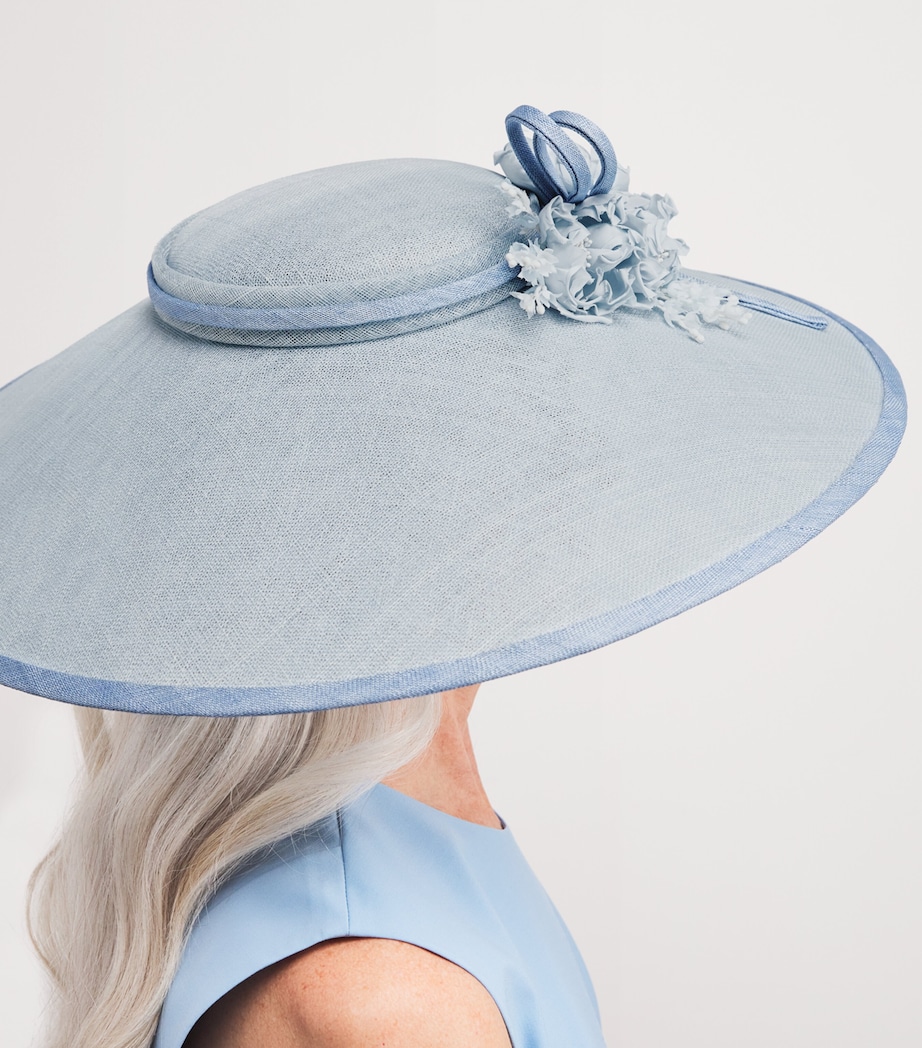 Floral-Detail Hat TONAL PALE BLUES Image 3