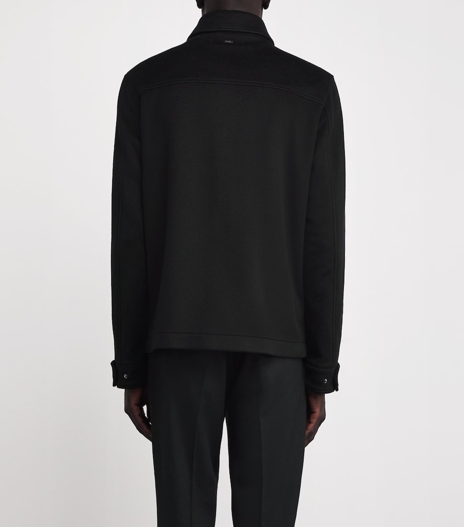 Cashmere Shirt Jacket BLACK Image 4