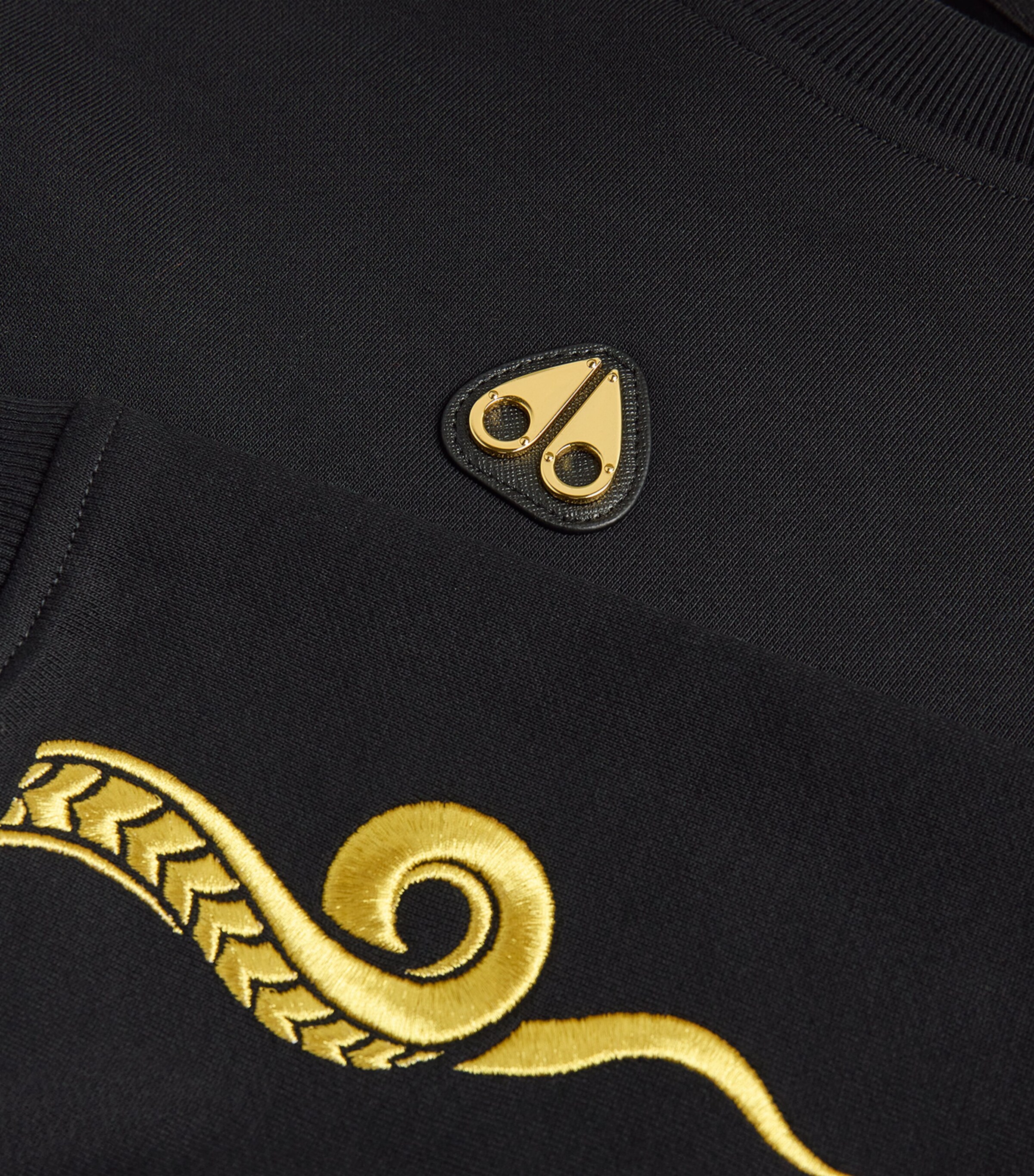 Moose Knuckles Mens Snake Logo Sweatshirt Black Image 5