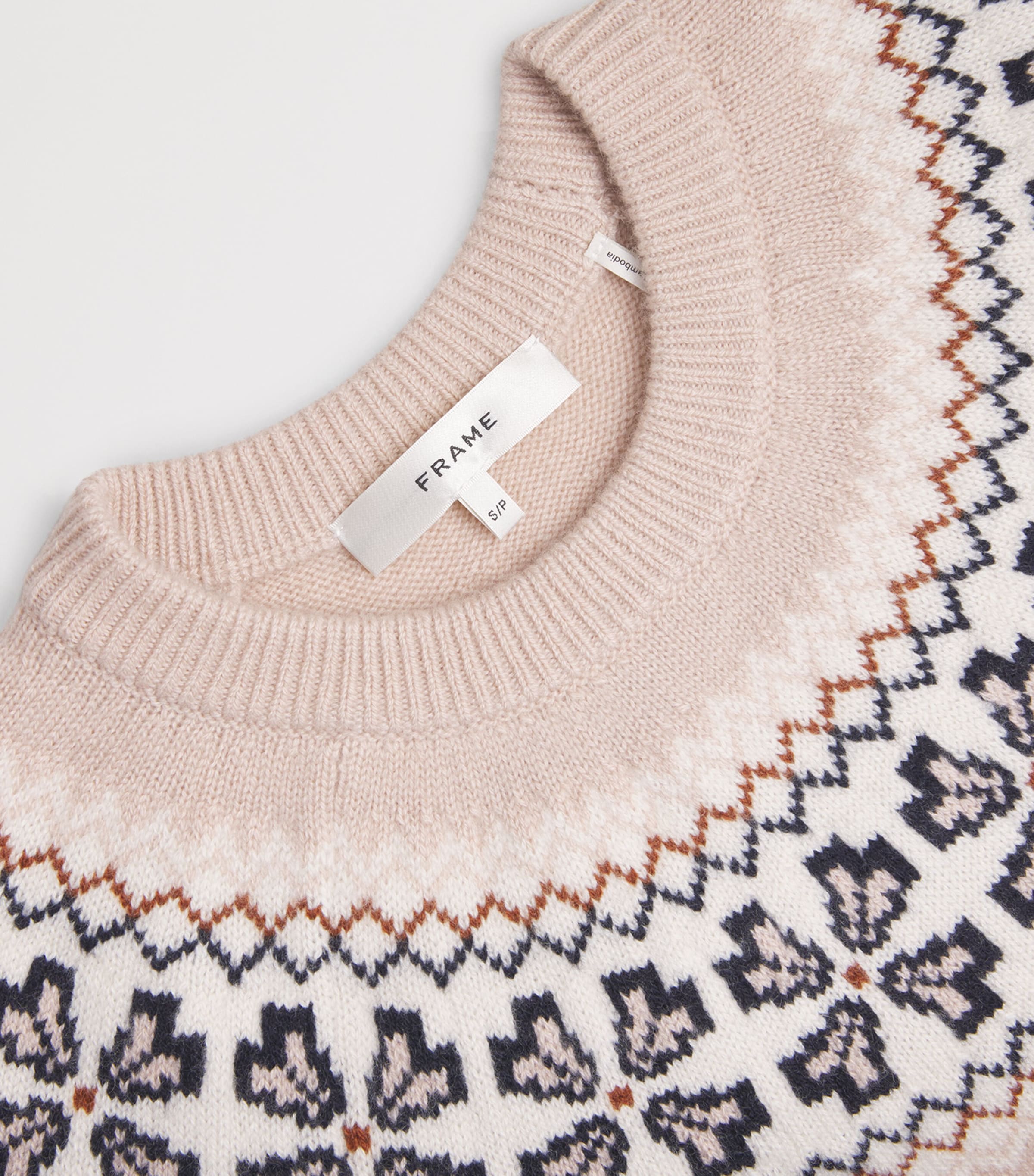 Cashmere Fair Isle Sweater PINK SAND Image 5