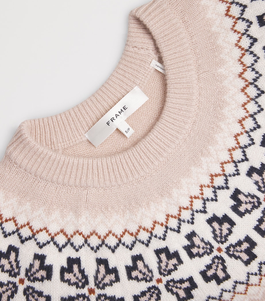 Cashmere Fair Isle Sweater PINK SAND Image 5