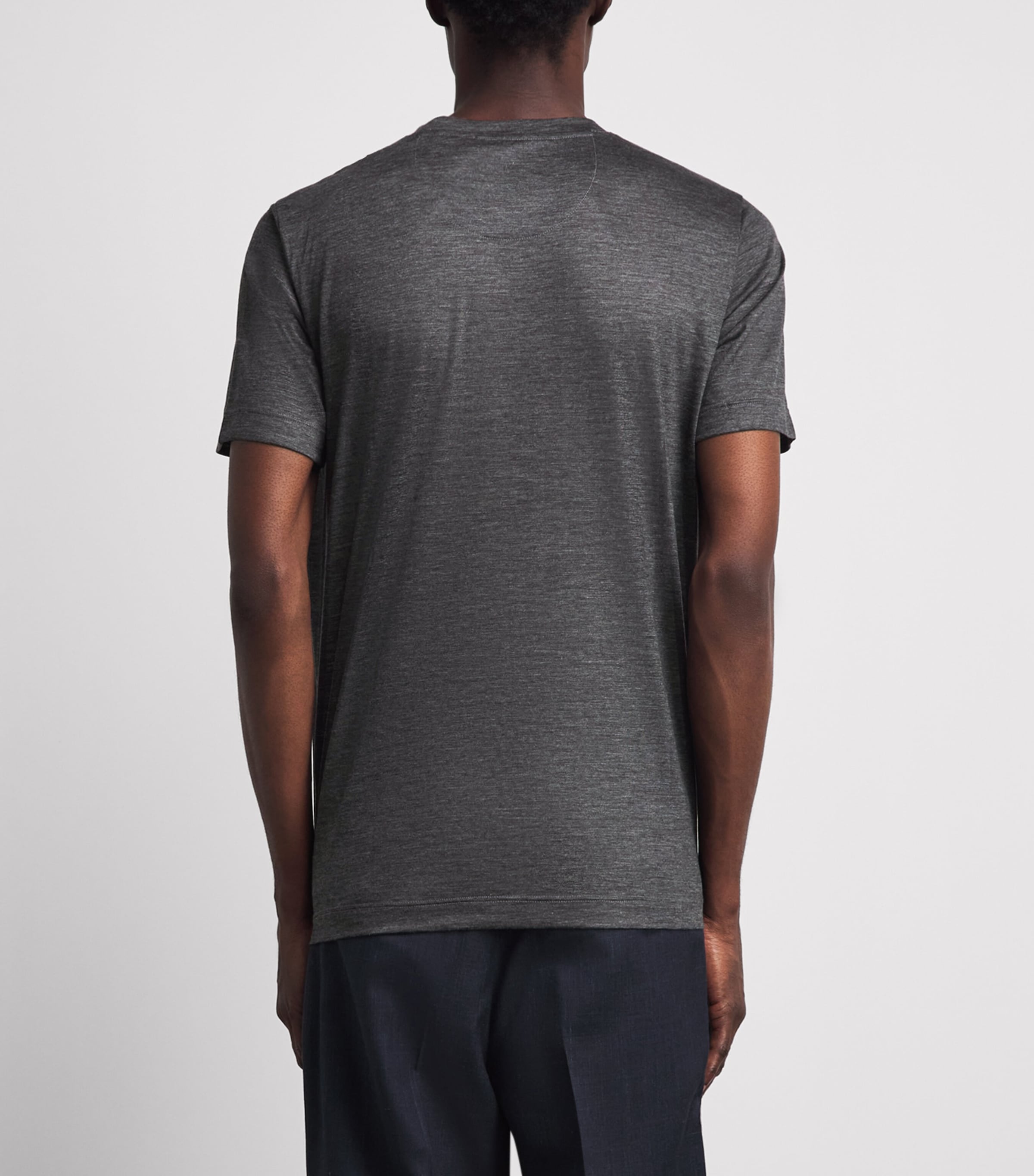 Marco Pescarolo Womens Cashmere T-Shirt Dark Grey Image 5