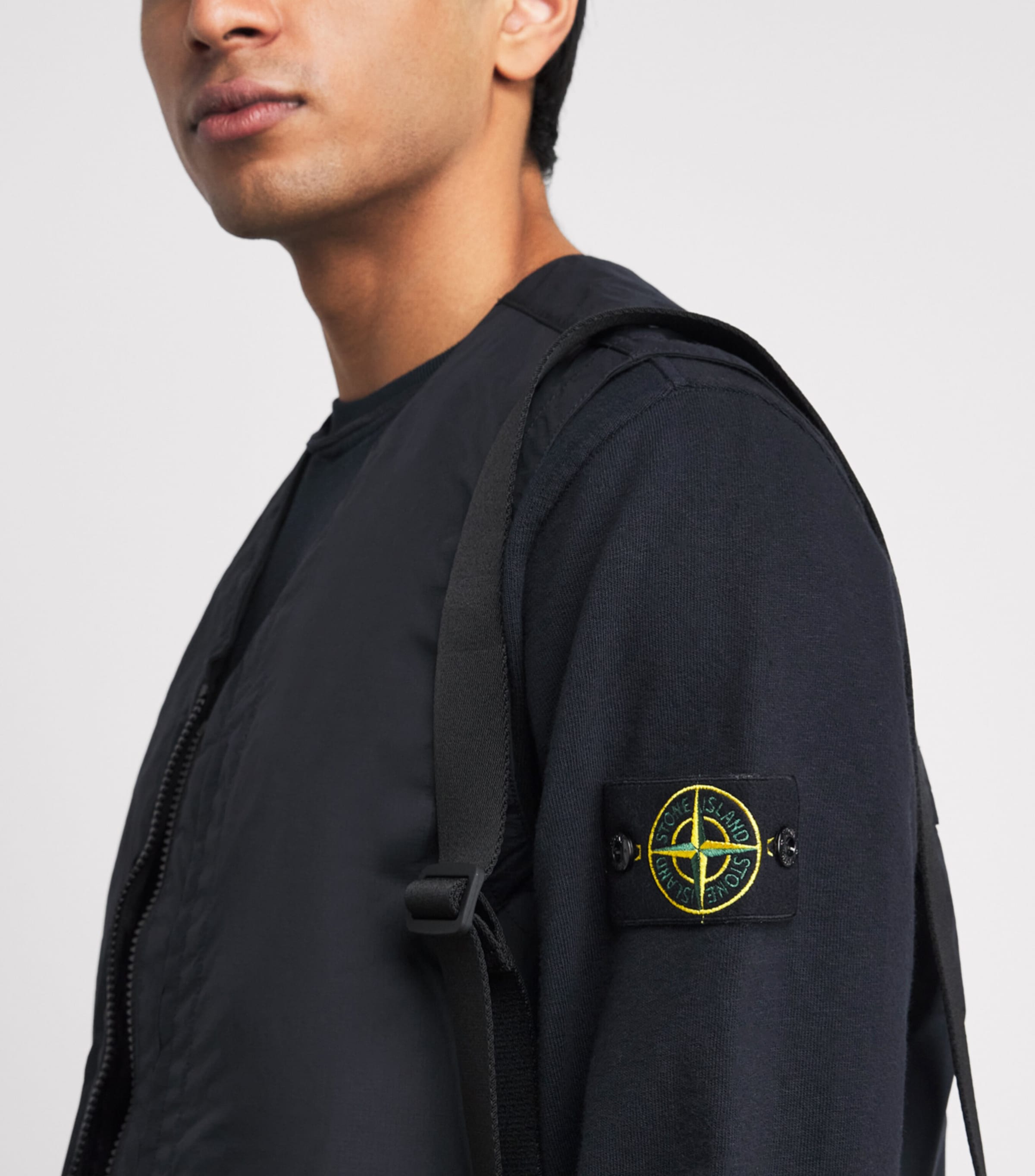 Stone Island Mens Cotton Compass Sweatshirt Image 3