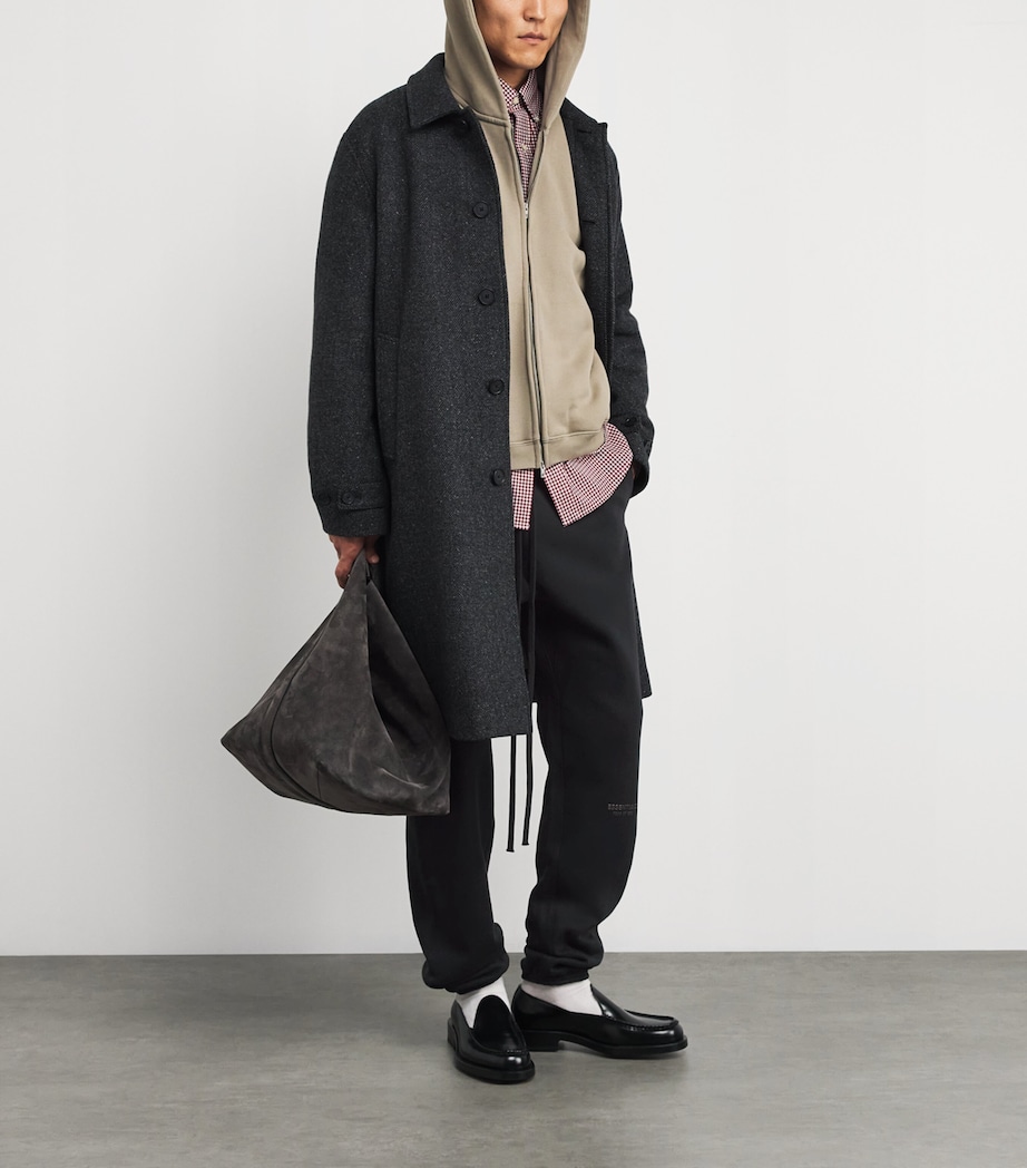 Cotton-Blend Logo Sweatpants JET BLACK Image 2