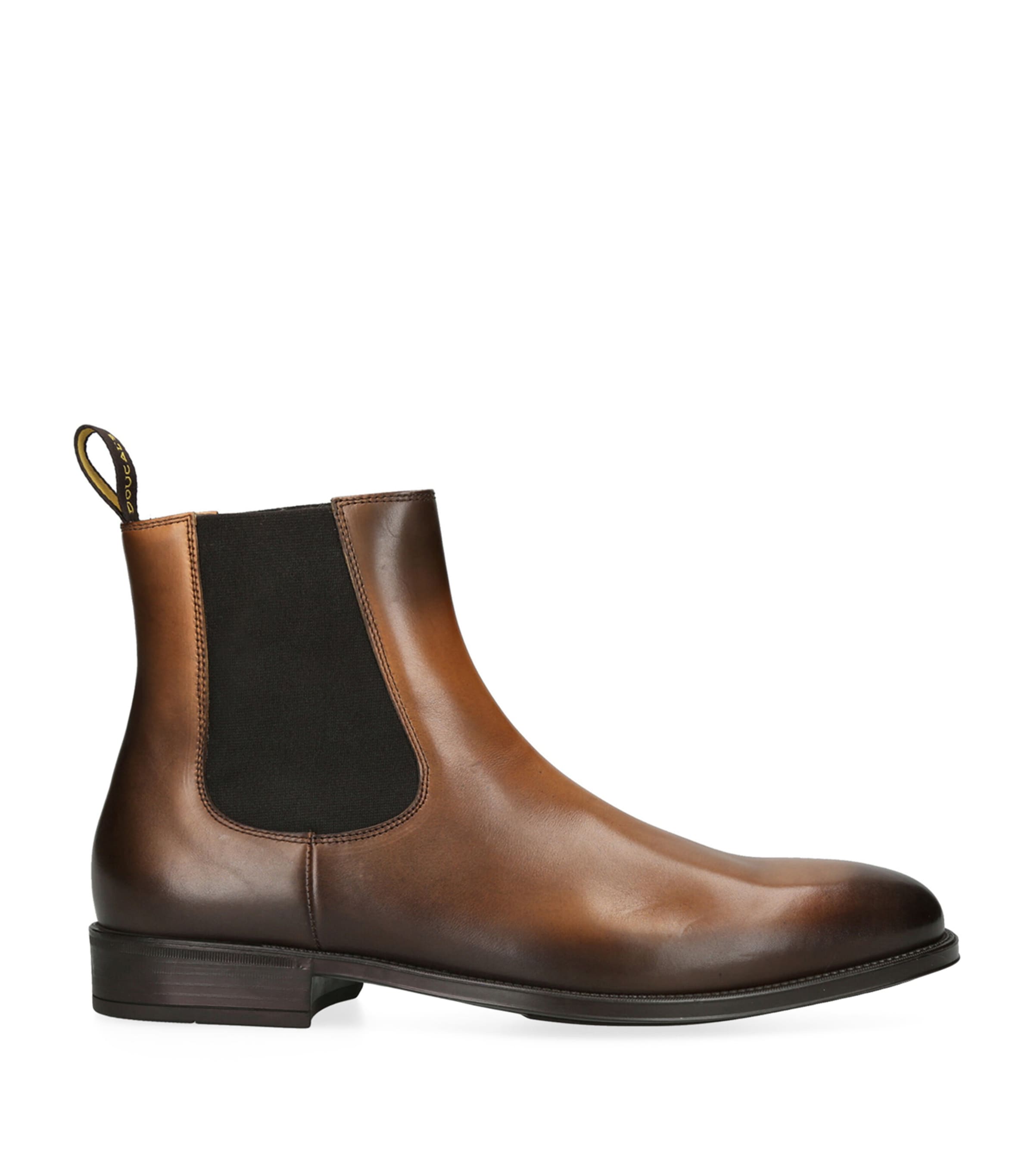 Doucal's Leather Flex Chelsea Boots In Beige