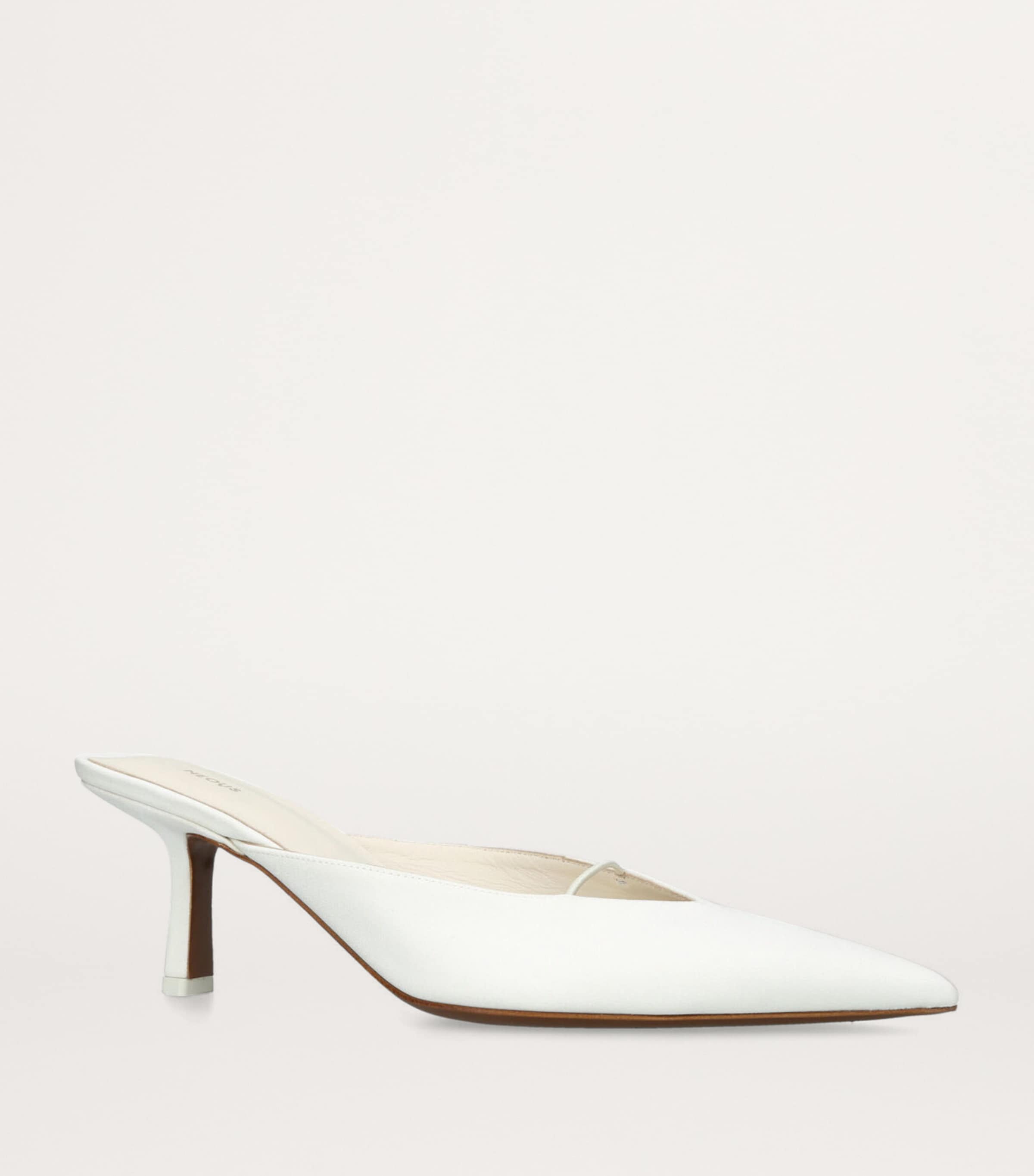 Matar Heeled Mules 65 CREAM Image 3