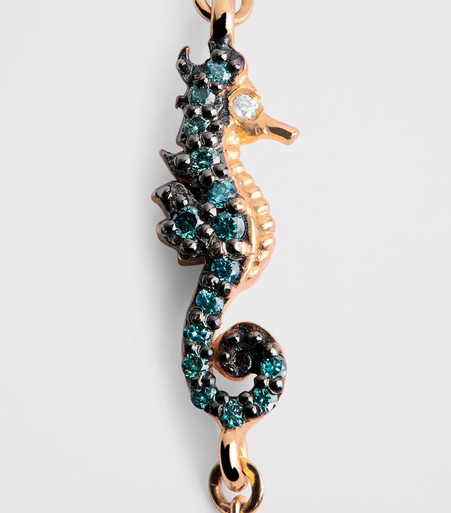 Rose Gold and Diamond Seahorse Bracelet ROSE GOLD Image 5