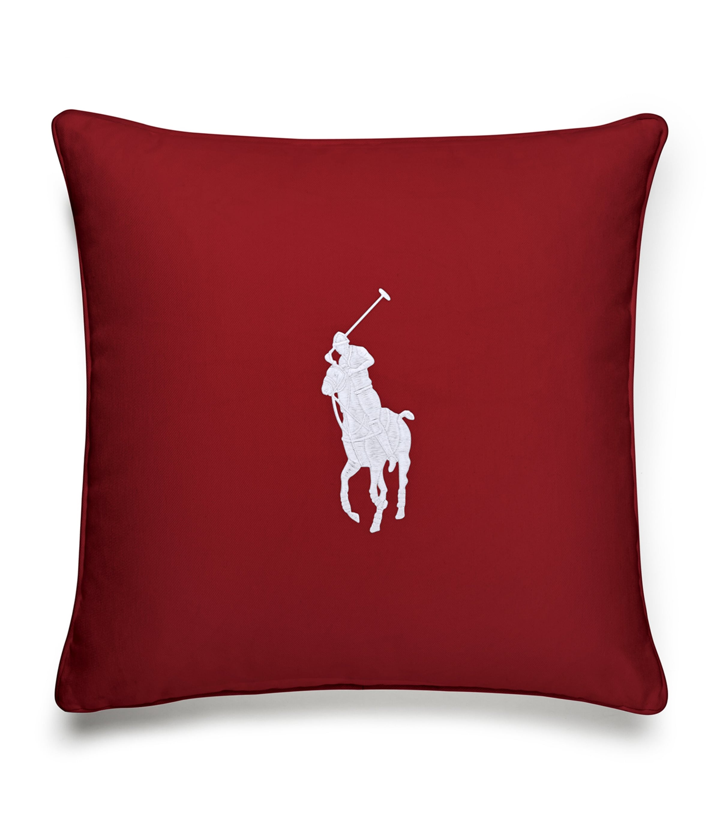 Ralph Lauren Pony Cushion Cover In Red