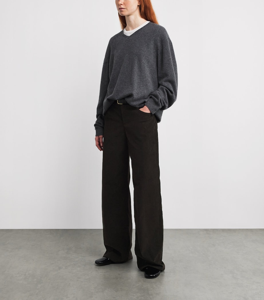 Eglitta Corduroy Straight Trousers BROWN Image 2