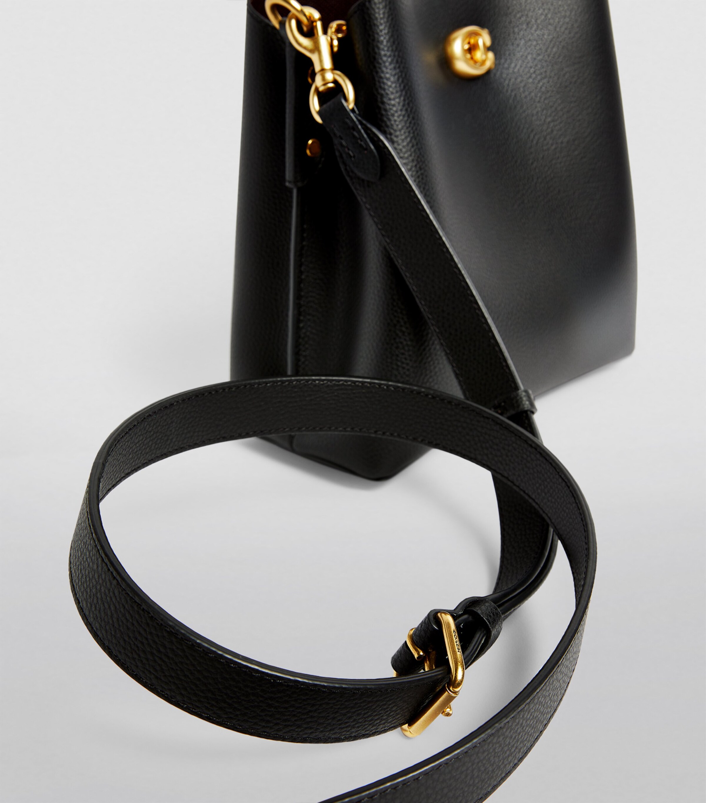 Coach Leather Willow Bucket Bag Black Image 8