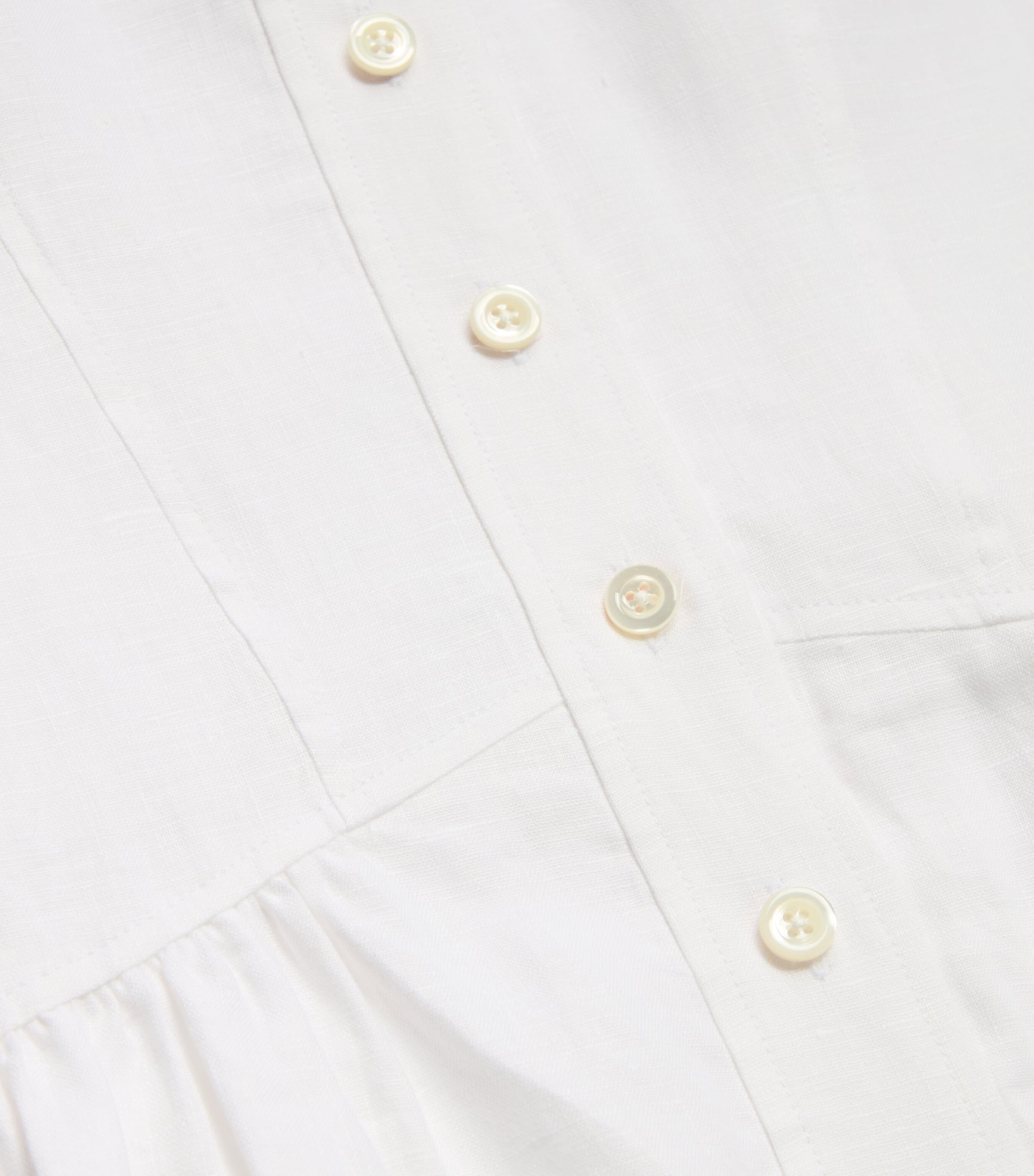 The Linen Day Dress WHITE Image 2