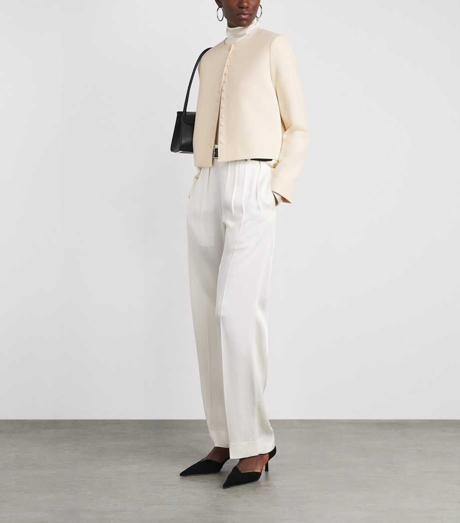 Almada Label Ivory Cropped Funda Jacket | Harrods UK