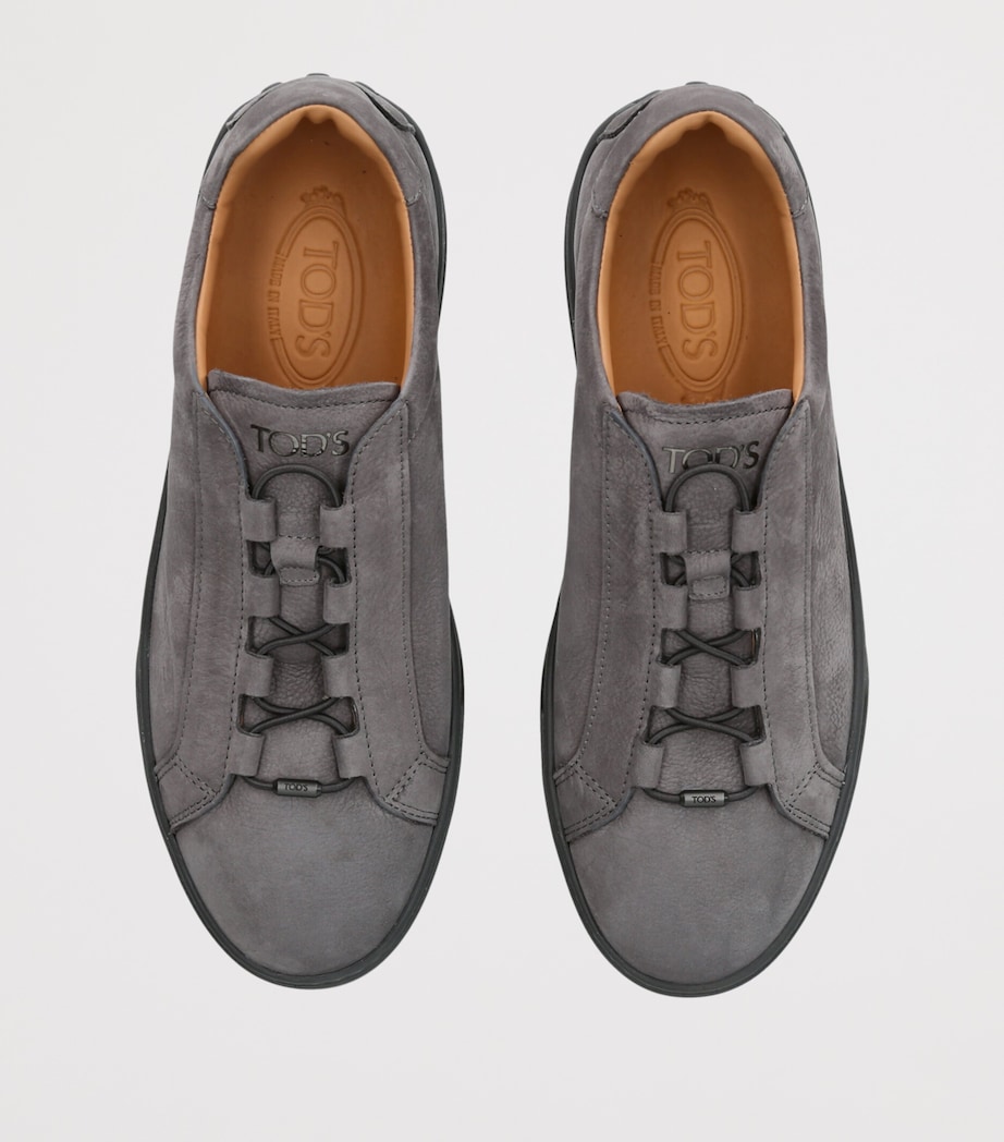 Tod's Leather Elastic Cassetta Sneakers Grey/dark Image 3